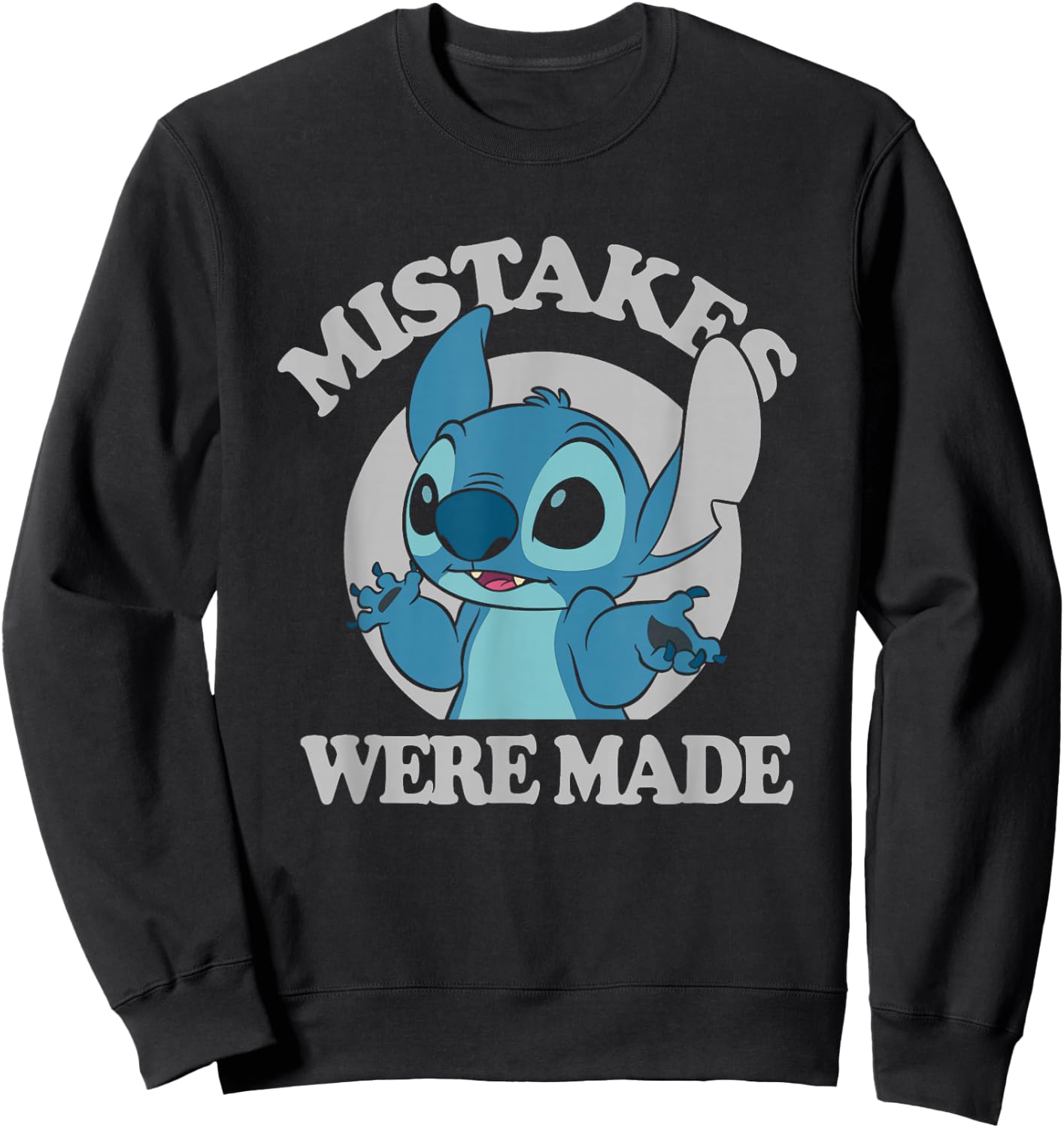 Disney Lilo & Stitch Mistakes Were Made Stitch Sweatshirt - Sweatshirt | Black