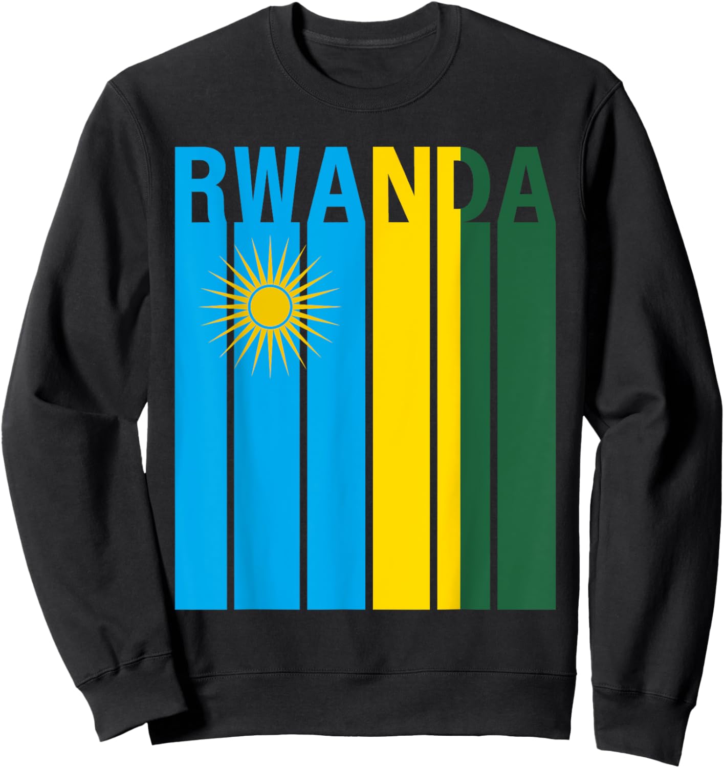 Rwanda Flag Sweatshirt - Sweatshirt | Black