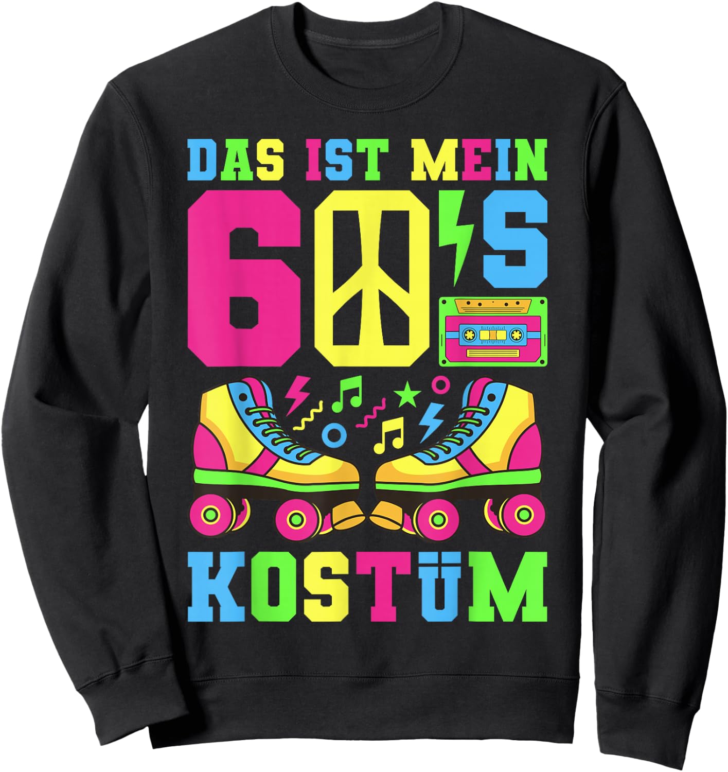 60s Costume 60s Outfit 60s Theme Party 60s , black Sweatshirt - Sweatshirt | Black