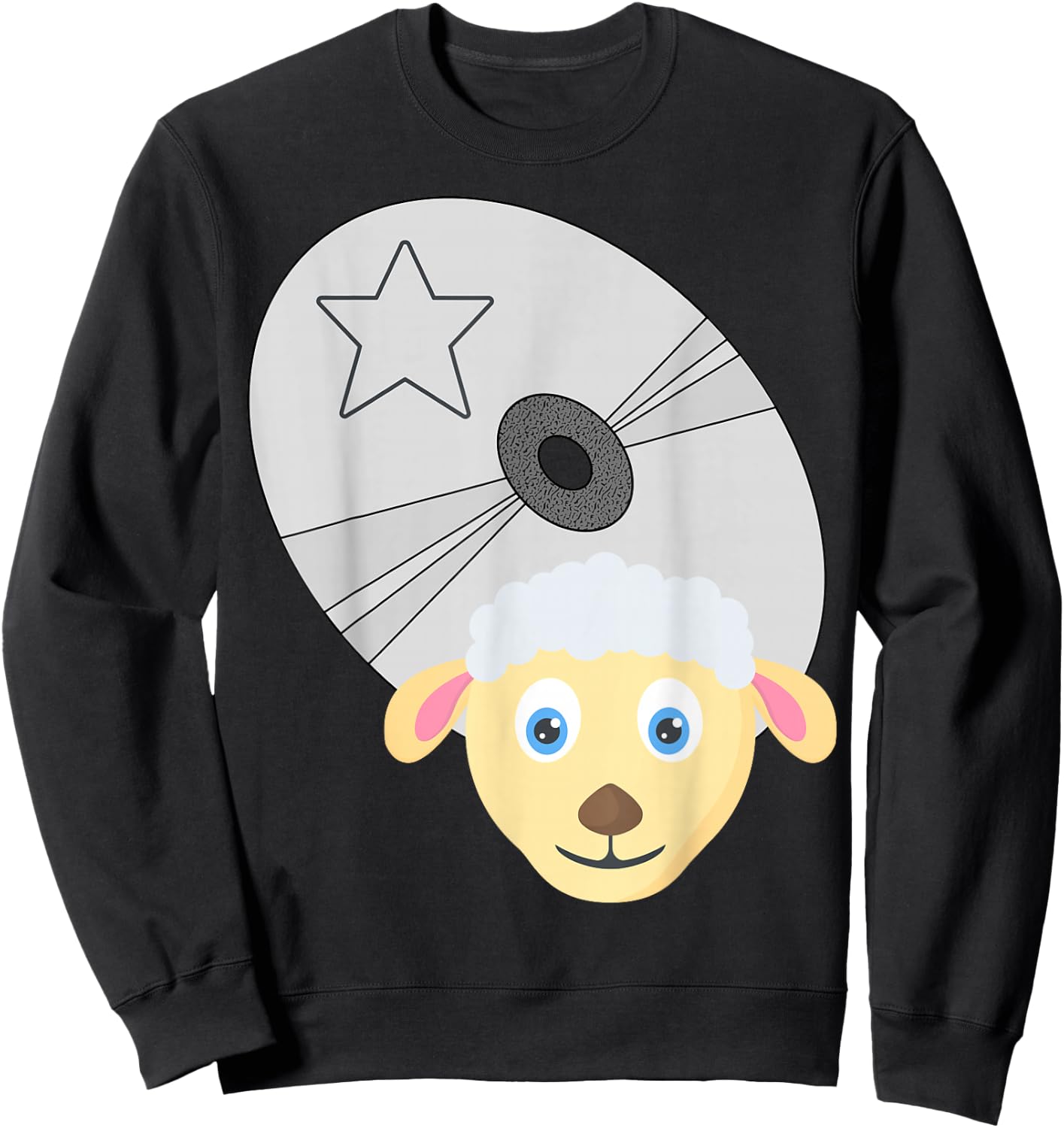 Funny cd vintage lamb Sweatshirt - Sweatshirt | Black