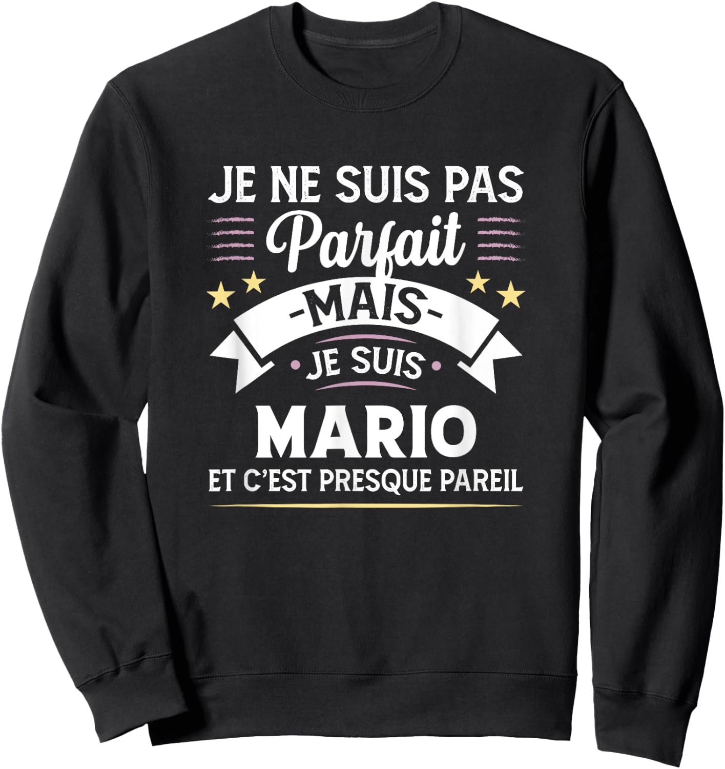 Personalised Gift Mario Funny Man , Black, S Sweatshirt - Sweatshirt | Black