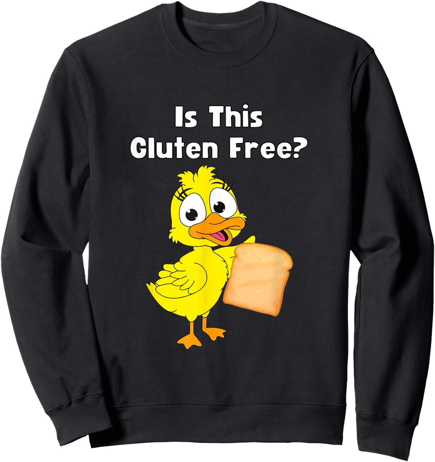 Funny Duck - is This Gluten Free Sweatshirt - Sweatshirt | Black