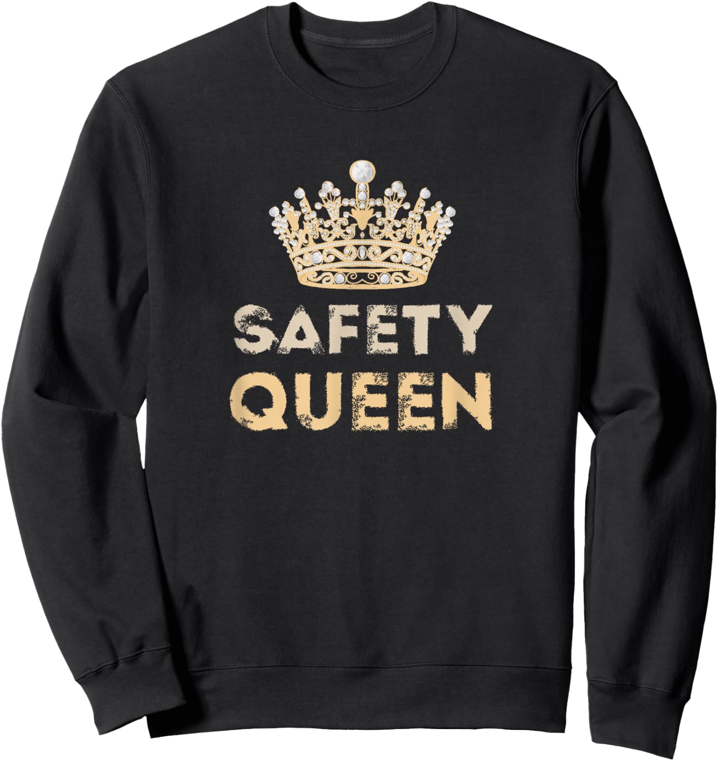 Safety Queen with Crown Sweatshirt - Sweatshirt | Black