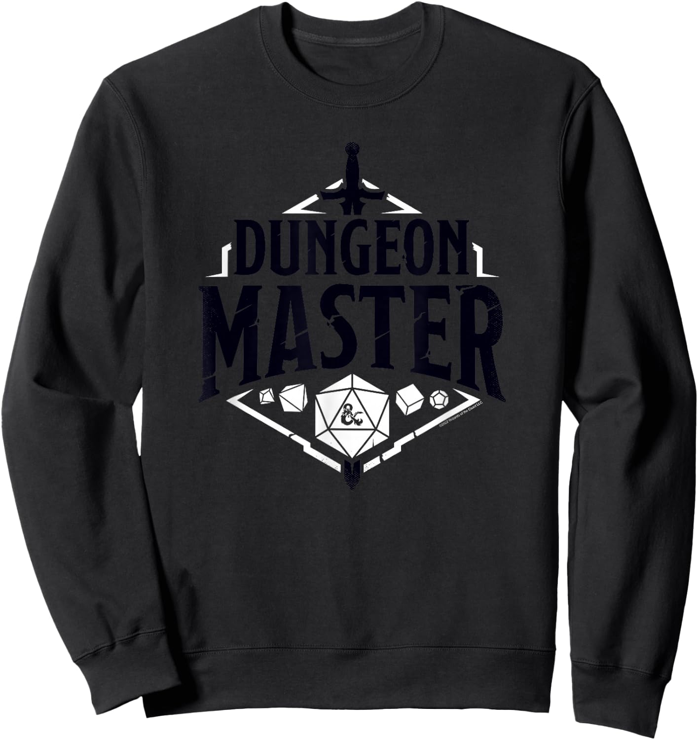 Dungeons & Dragons Dungeon Master Sword & Dice Logo , gray Sweatshirt - Sweatshirt | Black