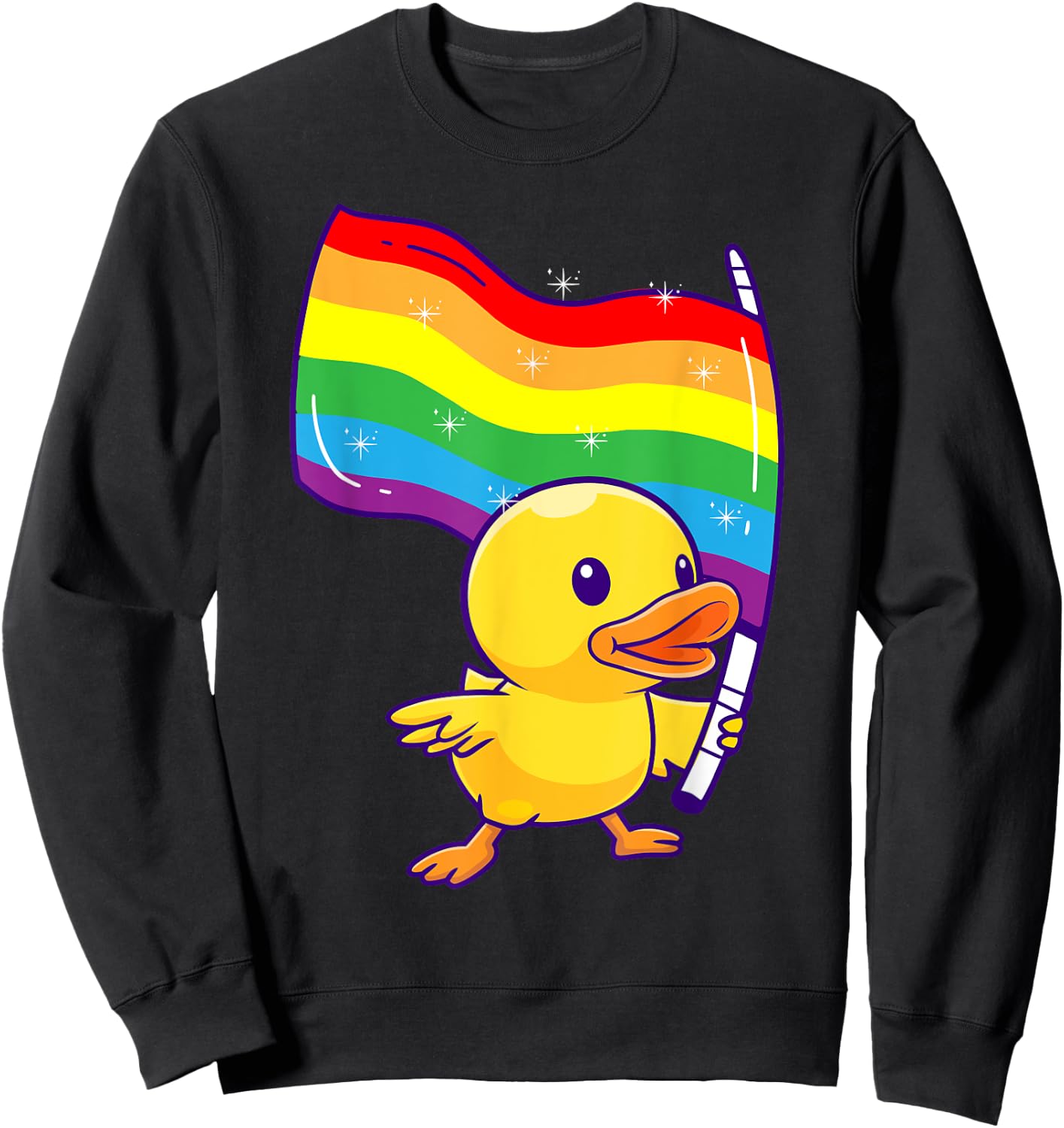 Pride Parade Duck Maskottchen Lesben Gay CSD Party Wear LGBT Sweatshirt - Sweatshirt | Black