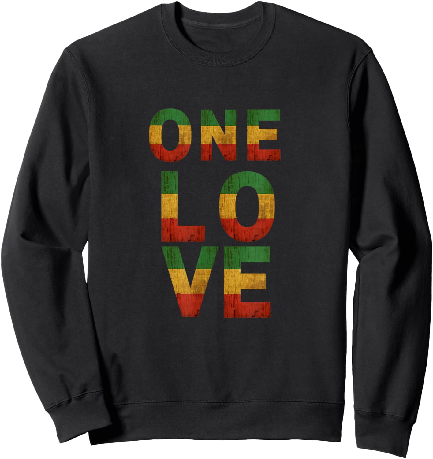 One Love Rasta Reggae Men Women Rastafari Kids gift Sweatshirt - Sweatshirt | Black