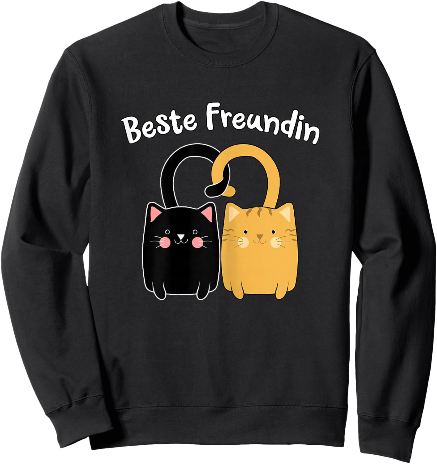 Best Friend BFF Cats Partner Look Girls Teenager , black Sweatshirt - Sweatshirt | Black