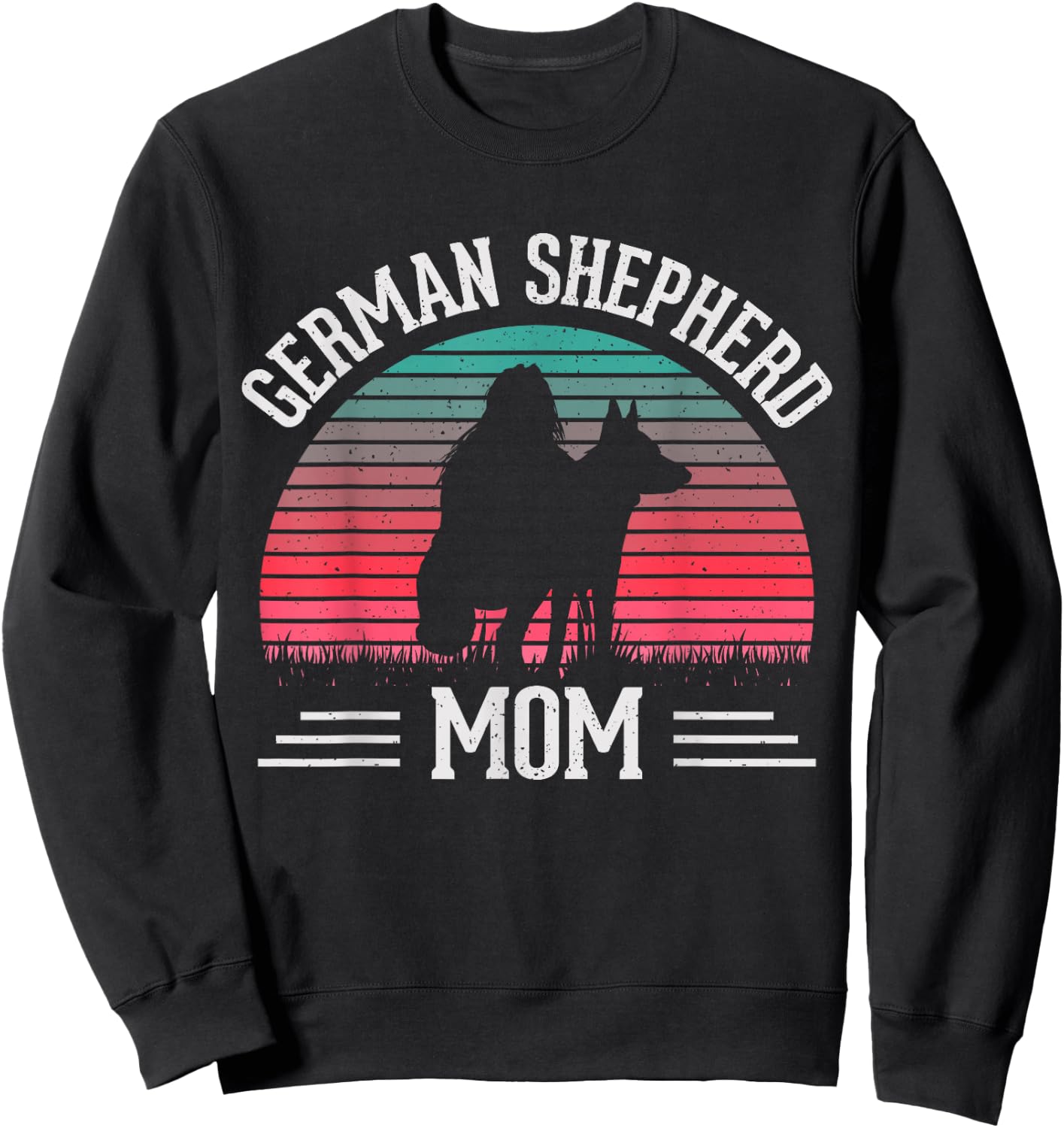 German Shepherd Mom Mothers Day Mama Sweatshirt - Sweatshirt | Black