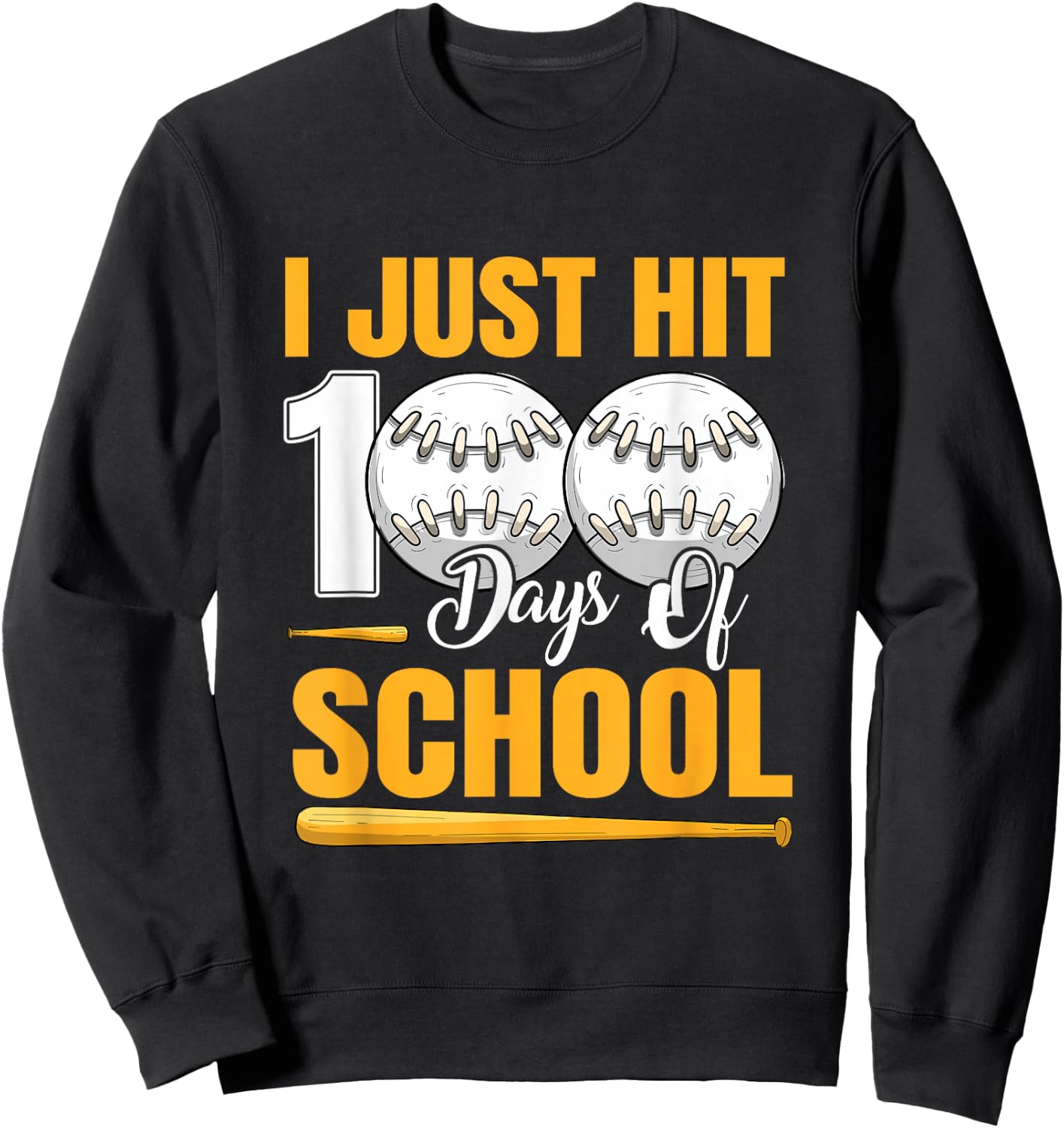 100th Day Of School 100 Days Smarter Boys Girls Baseball Sweatshirt - Sweatshirt | Black