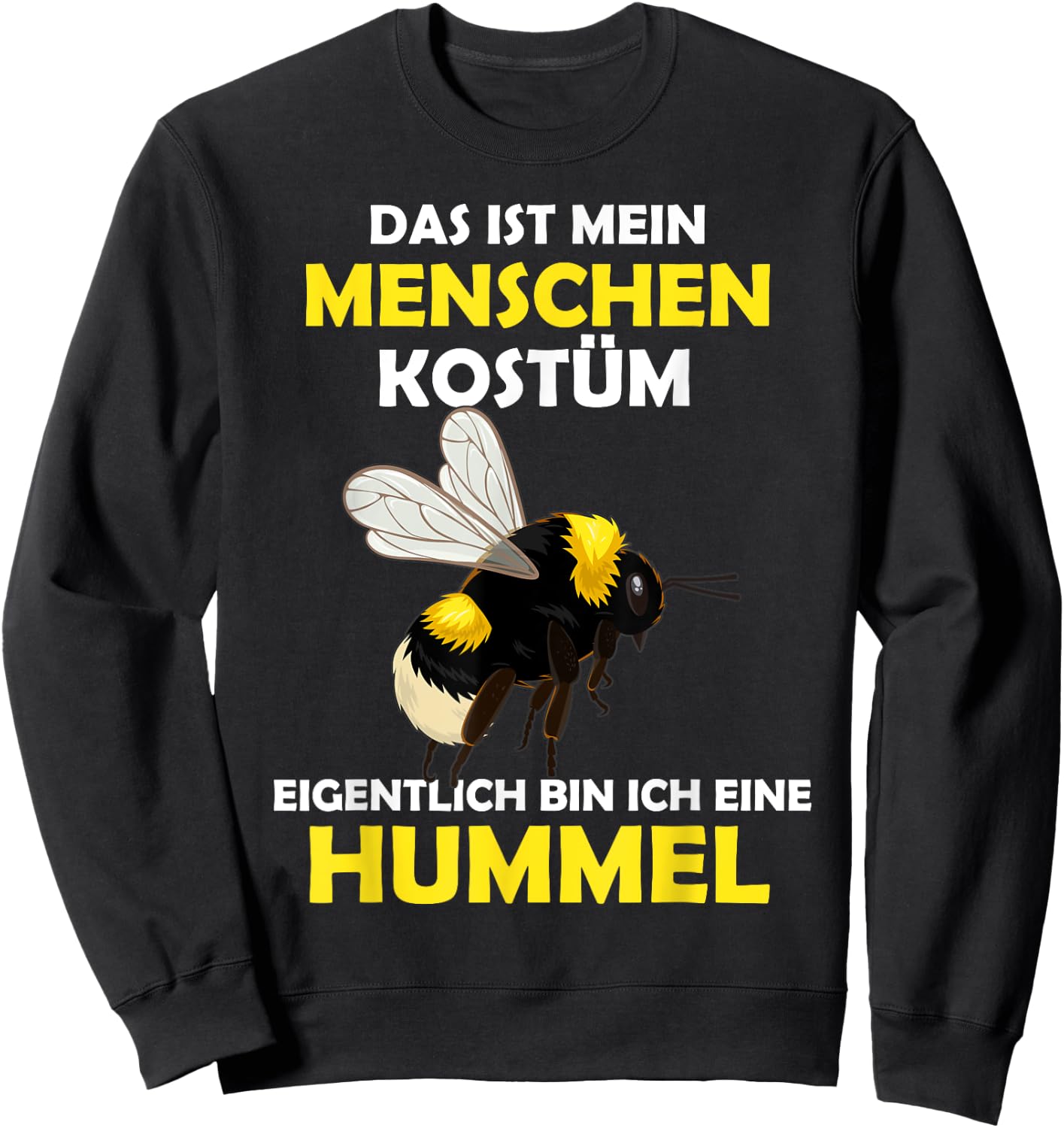 Hummel Carnival Costume Helau Fancy Dress Human Costume , black Sweatshirt - Sweatshirt | Black