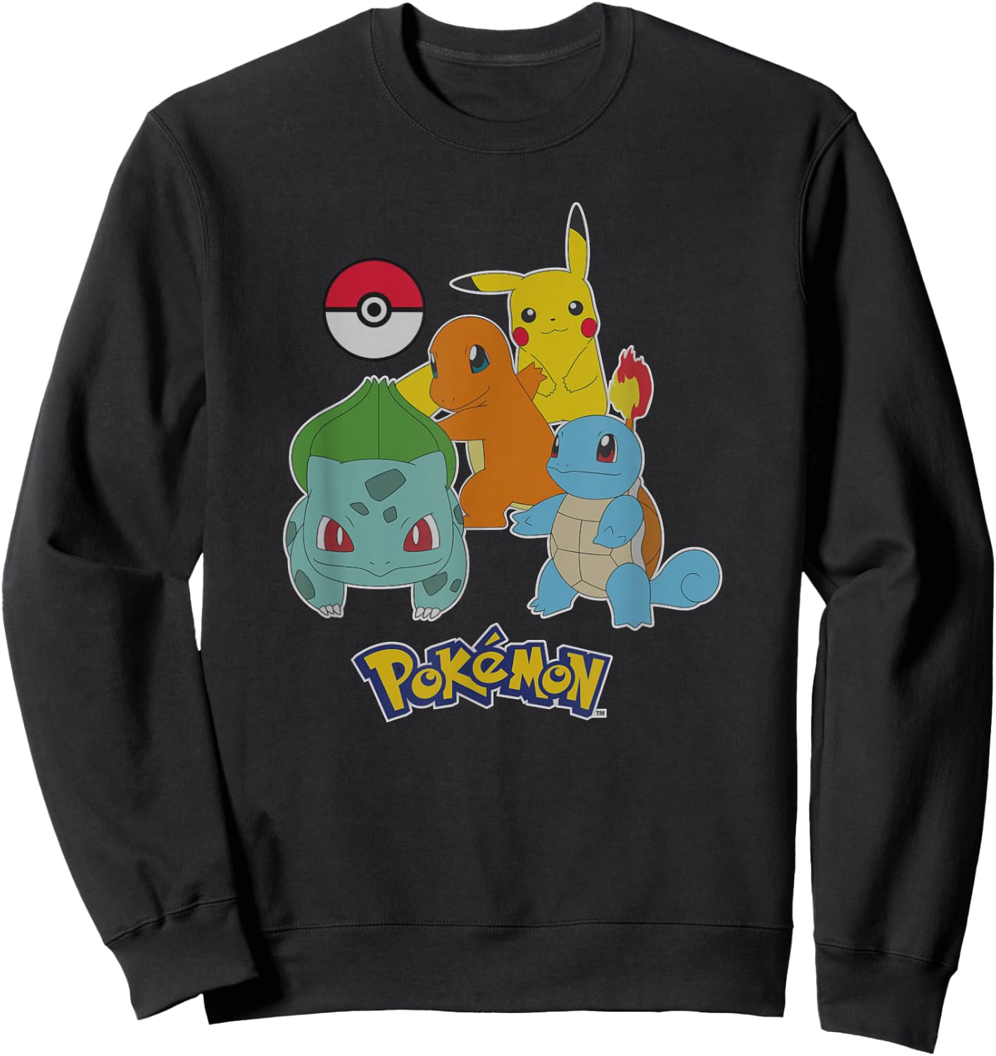 Pokémon First Generation Group Shot Logo Sweatshirt - Sweatshirt | Black