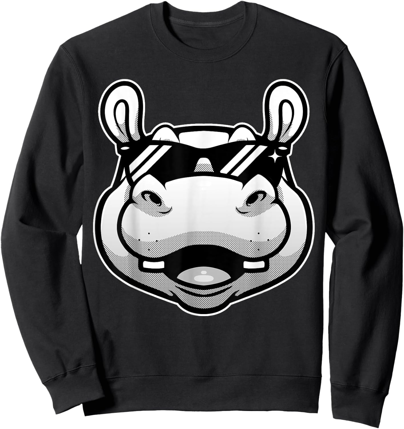 Cool Hippopotamus Women Hippo Zoo Day Animal Lover Sweatshirt - Sweatshirt | Black
