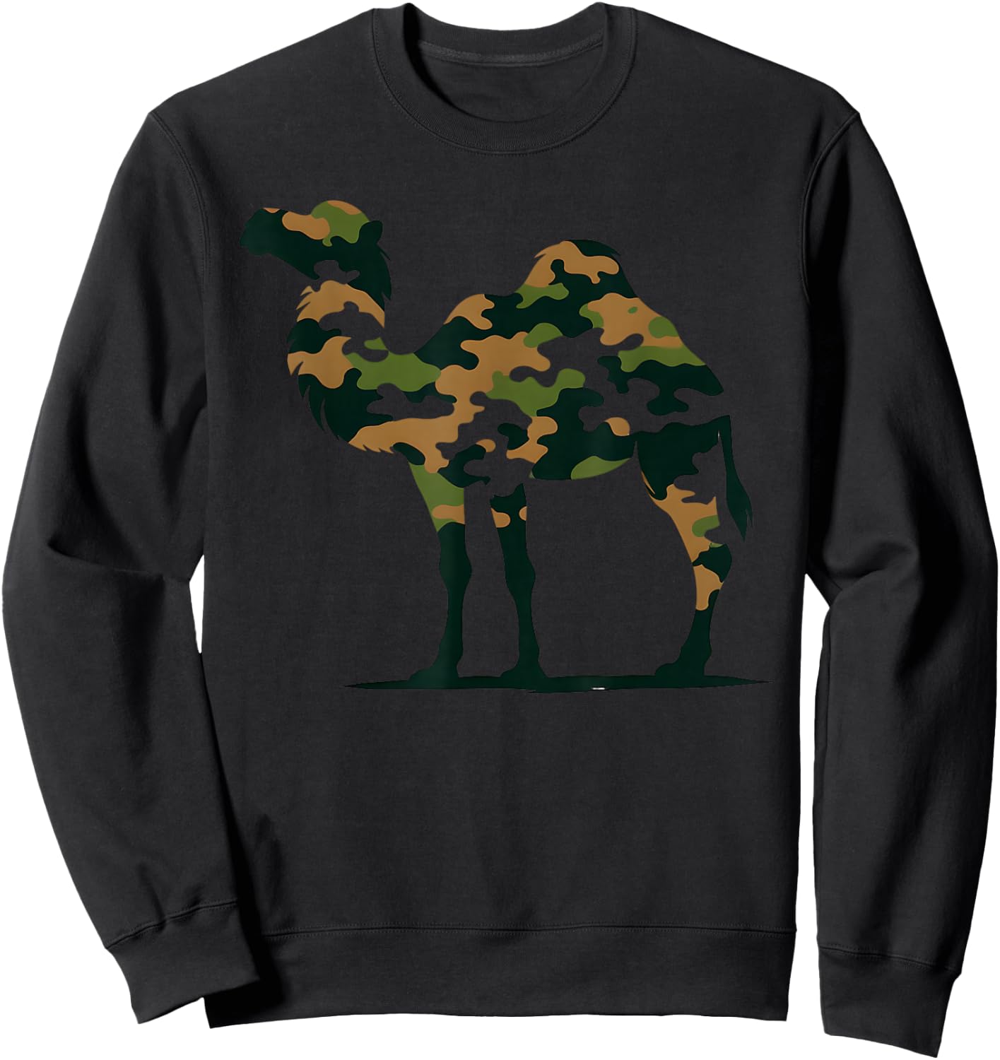 Camel Camelflage Camouflage Funny Camel Sweatshirt - Sweatshirt | Black