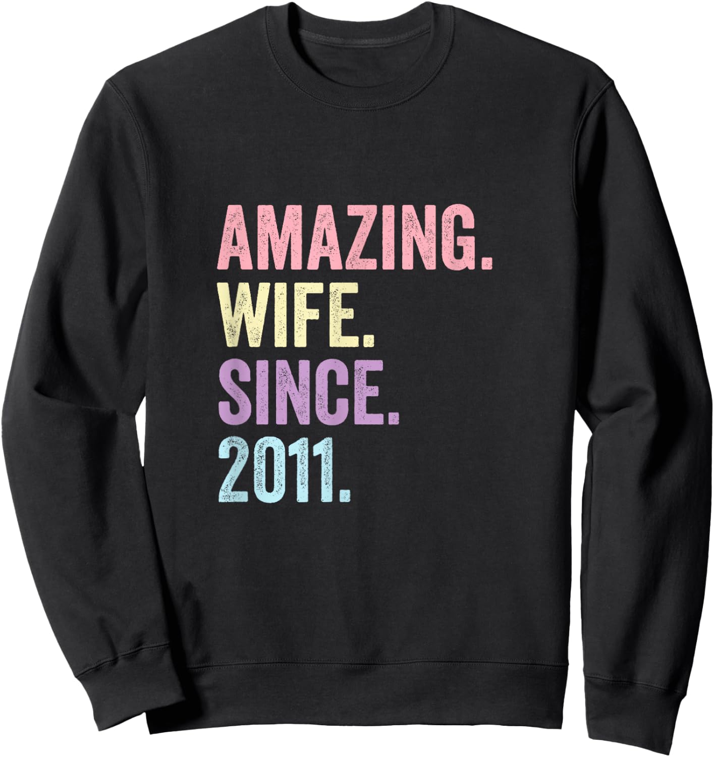 Amazing Wife Since 2011 | 15 Hochzeitstag 15 Jahre Sweatshirt - Sweatshirt | Black