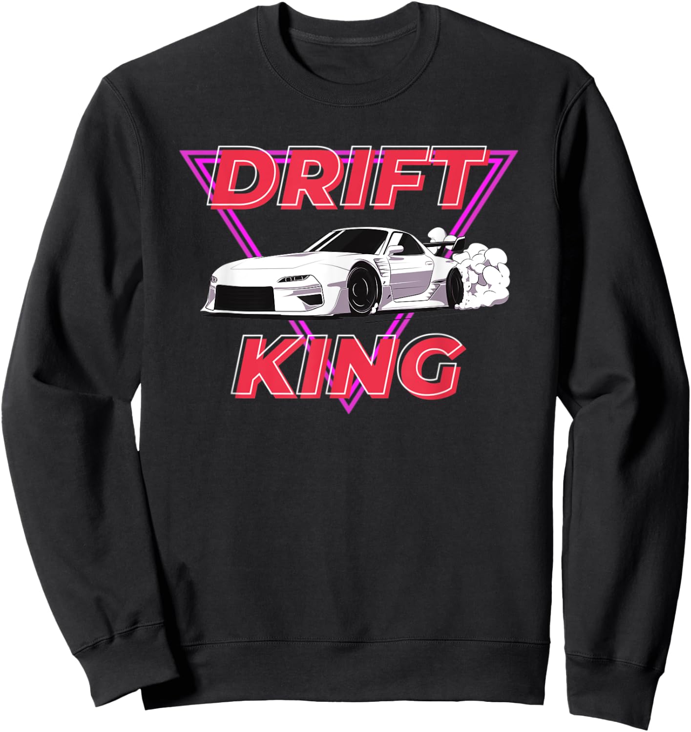 Cool Drift King Racing Imports Street Drifting Tail Spin Sweatshirt - Sweatshirt | Black