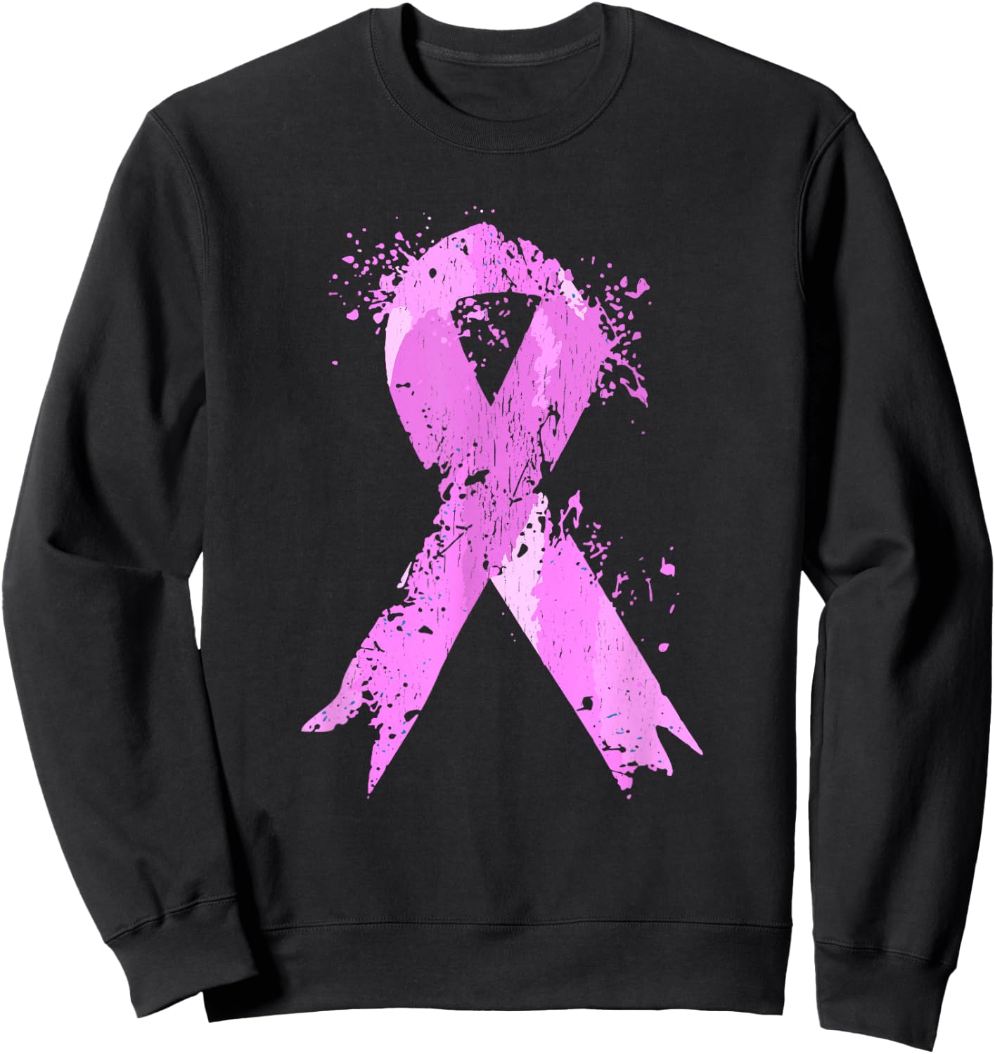 Pink Ribbon Breast Cancer Awareness Breast Cancer Walk Sweatshirt - Sweatshirt | Black