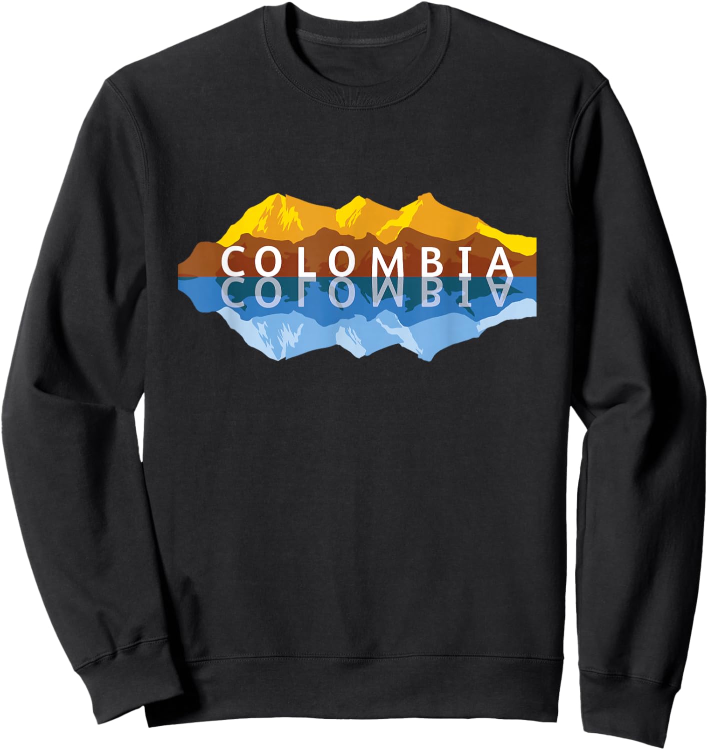 Colombia Mountain Reflections - Colombian Nature Souvenir Sweatshirt - Sweatshirt | Black