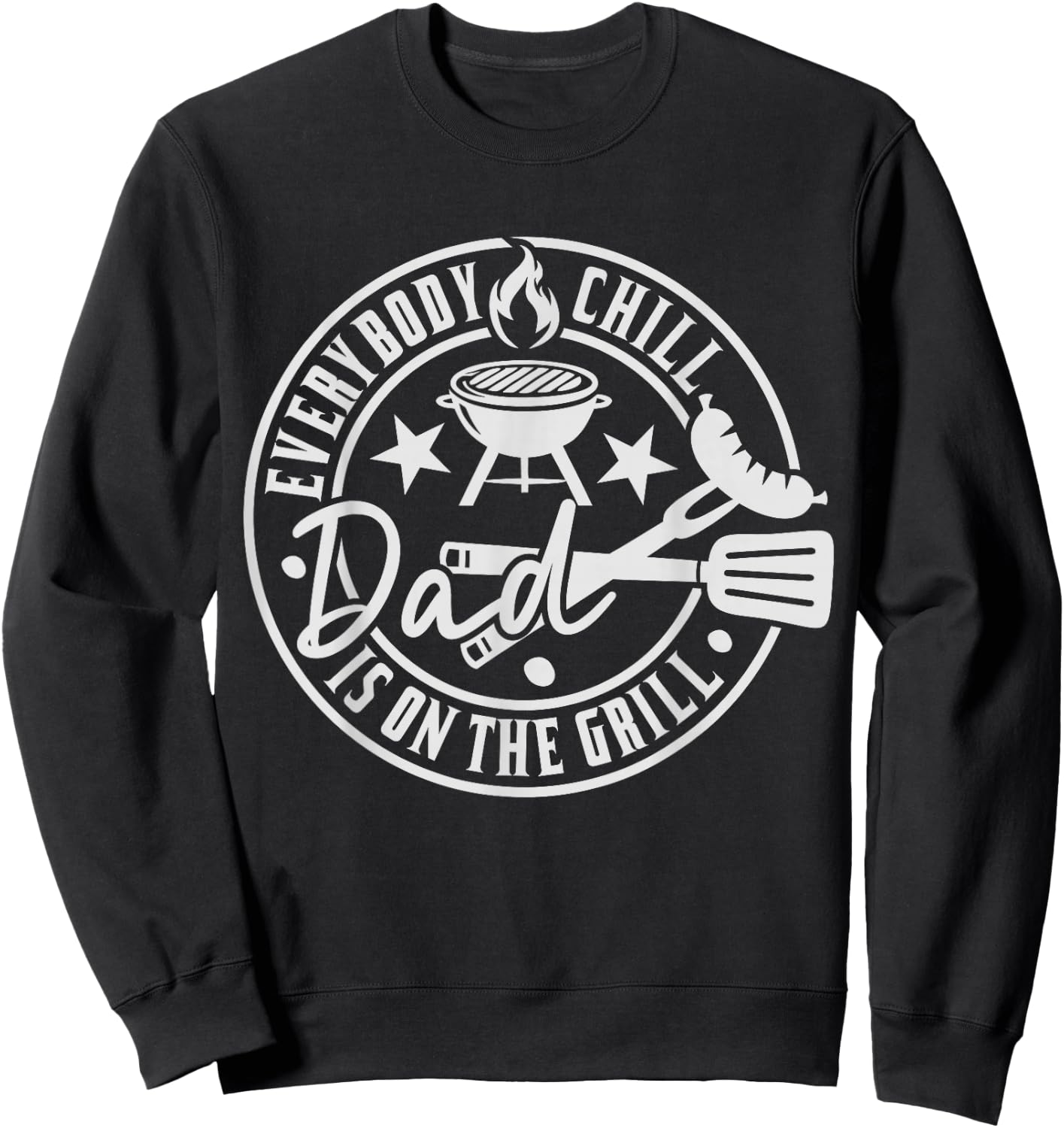 BBQ Grilling Dad Smoking Meat Barbecue Pun Pit Père Drôle Sweatshirt - Sweatshirt | Black