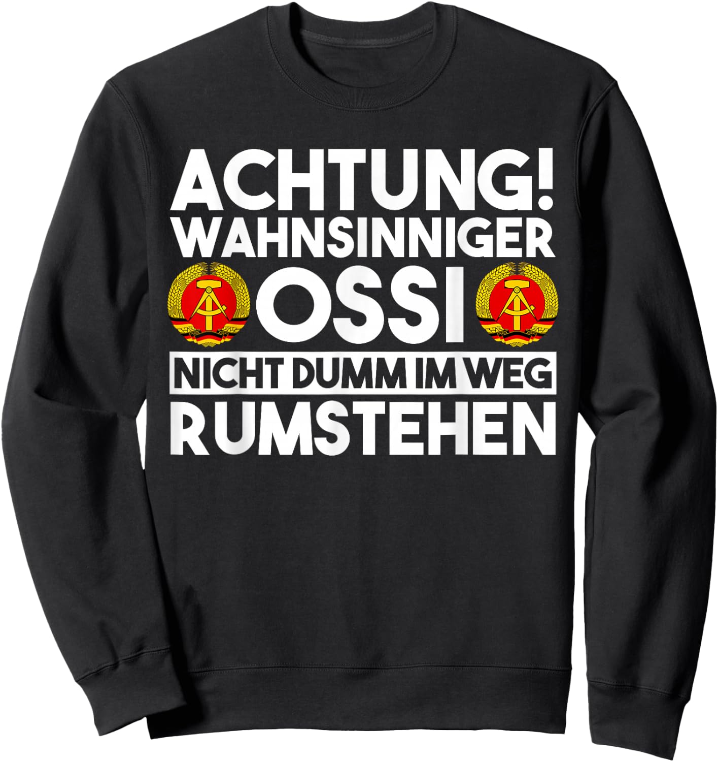 Men's East Germany DDR , black Sweatshirt - Sweatshirt | Black