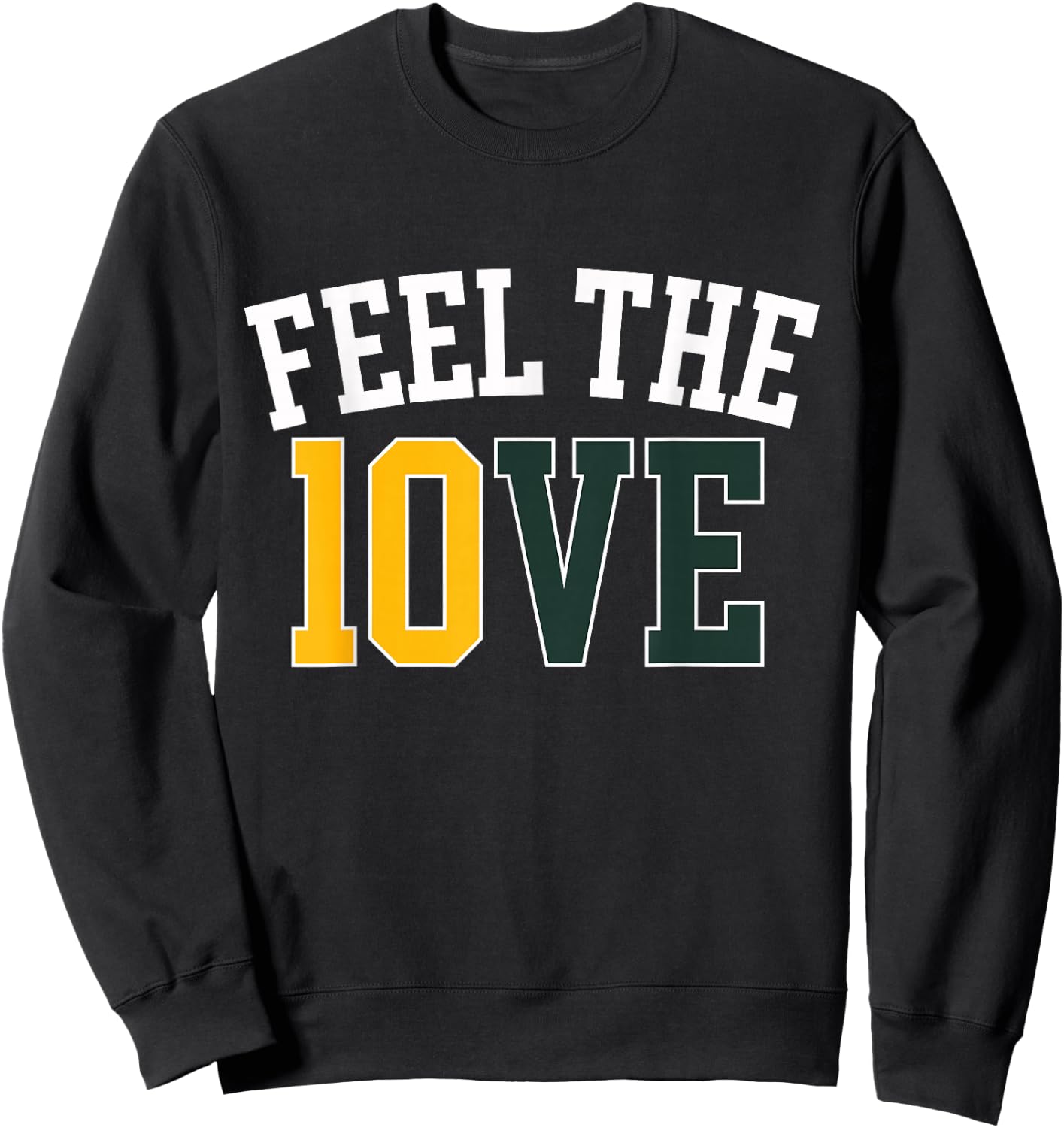 Feel The 10VE Jordan Quarterback Love American Football Sweatshirt - Sweatshirt | Black