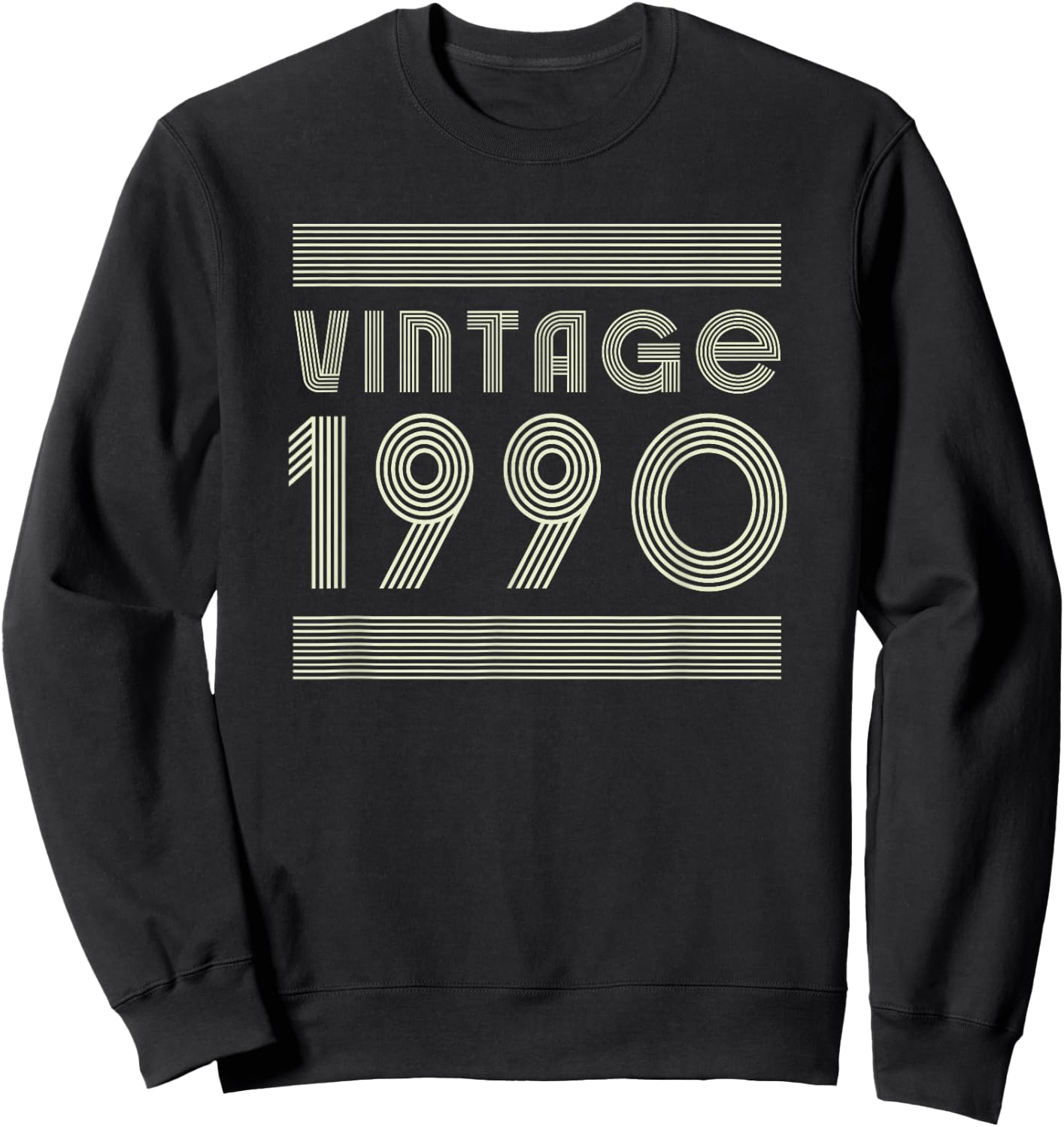Vintage 1990 T Shirts Retro Funny 1990 Birthday Sweatshirt - Sweatshirt | Black