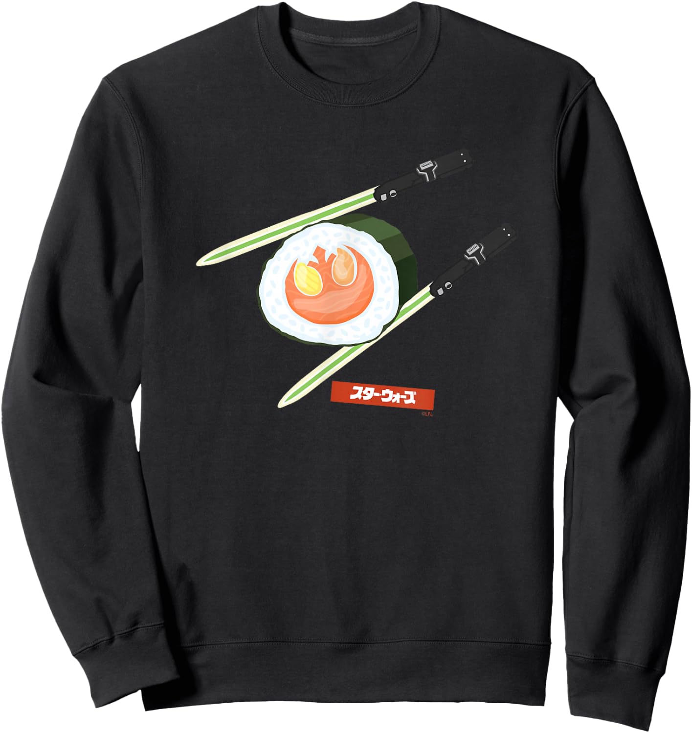 Star Wars Treats Rebel Symbol Sushi & Lightsaber Chopsticks Sweatshirt - Sweatshirt | Black