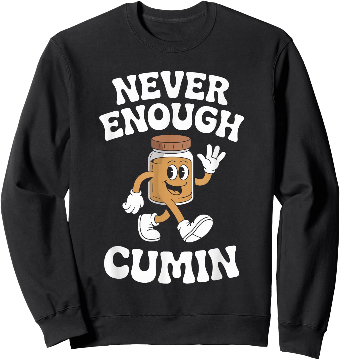 Funny Cumin Retro Sweatshirt - Sweatshirt | Black
