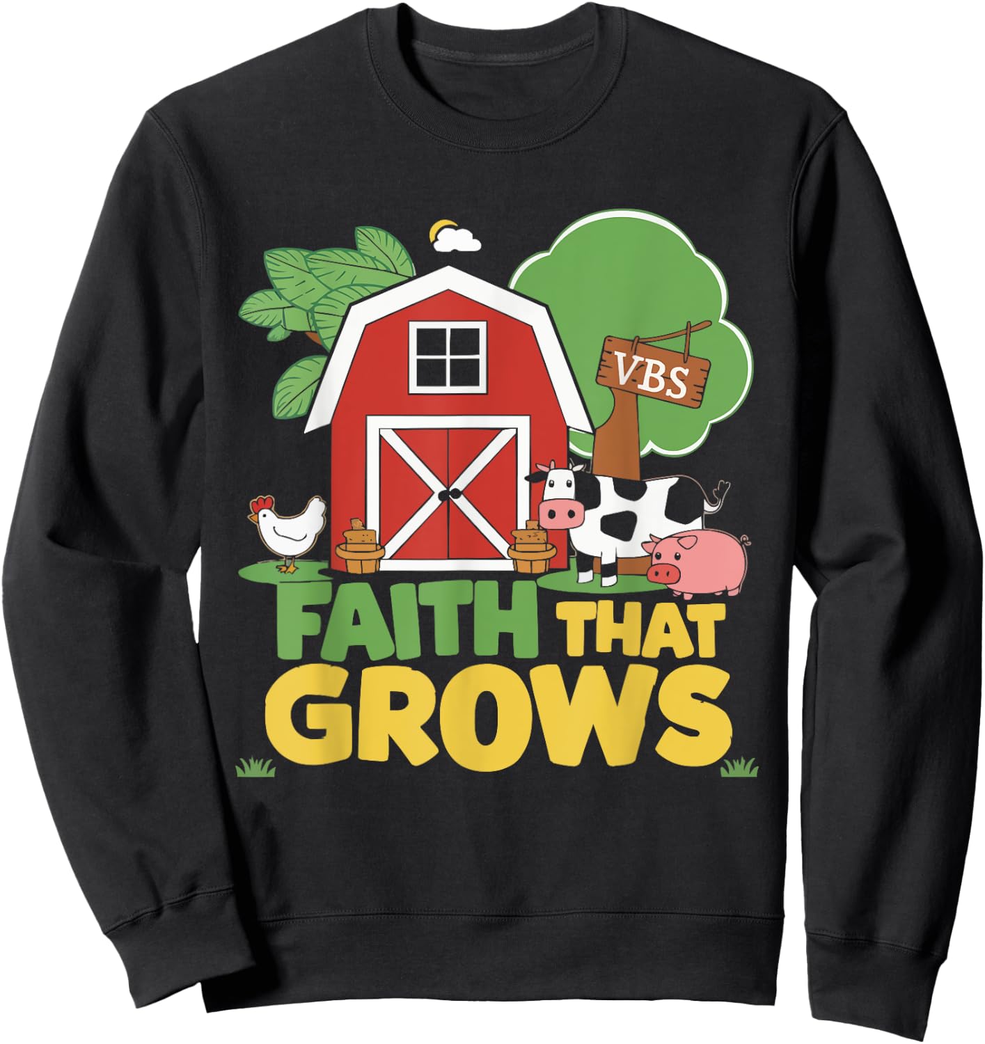 VBS Farm VBS Squad Vacation Bible School Christian Teacher Sweatshirt - Sweatshirt | Black