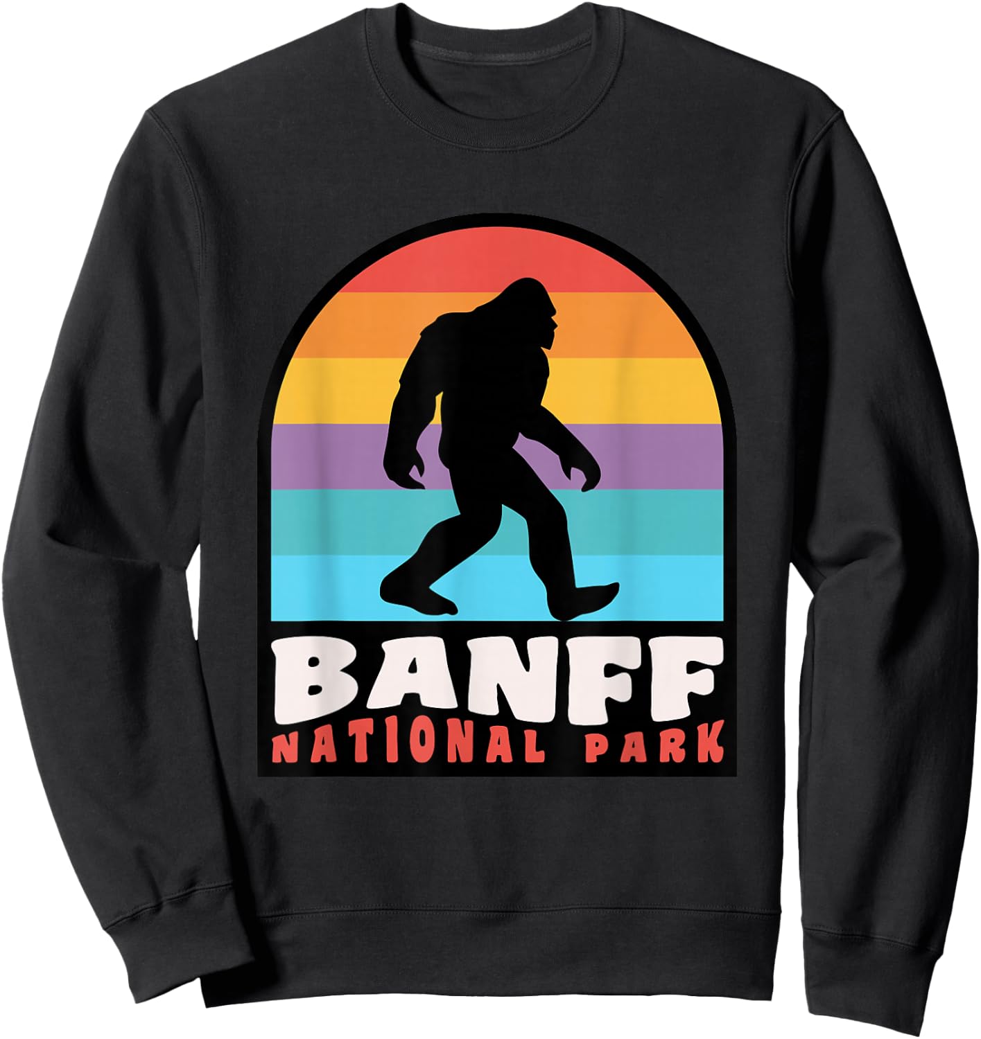 Banff National Park Bigfoot Sasquatch Lake Louise Canada Sweatshirt - Sweatshirt | Black