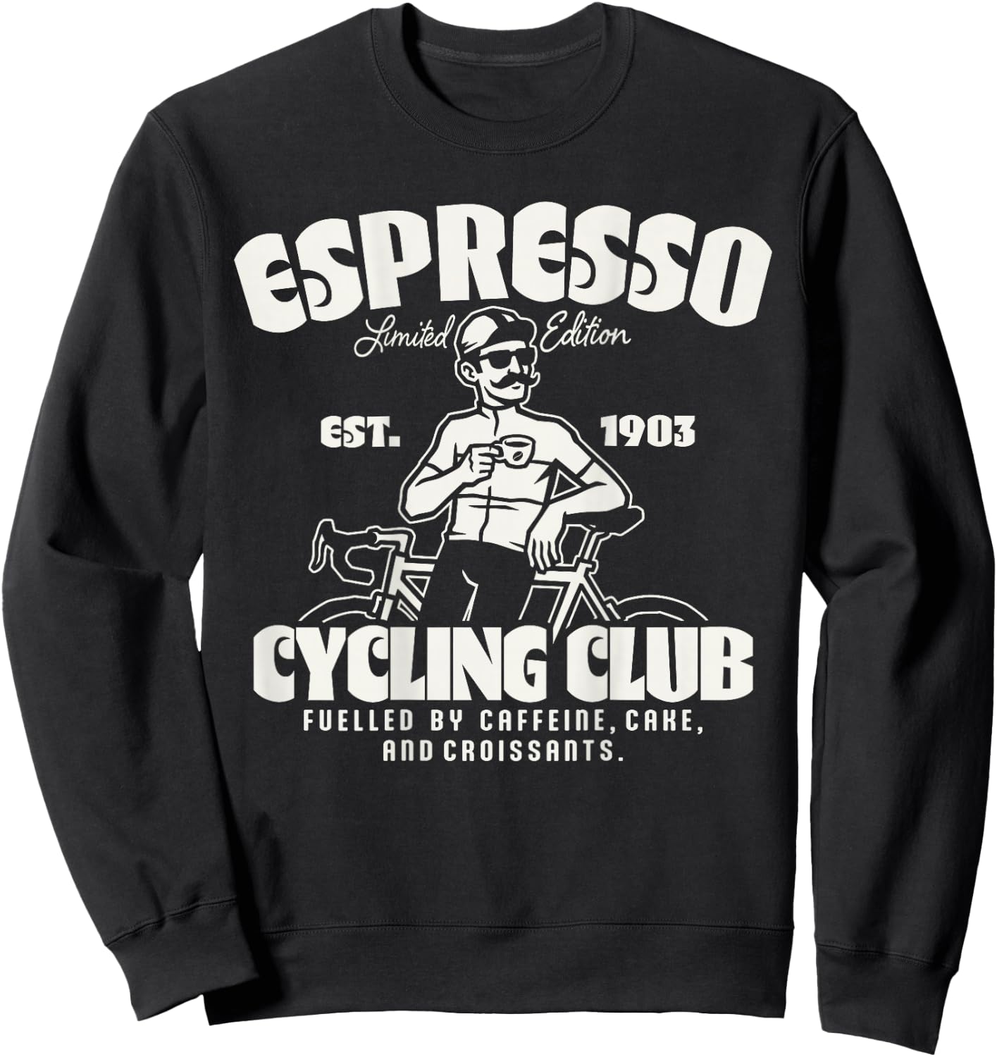 Espresso Rennrad Club Fahrrad Radsport Kaffee Sweatshirt - Sweatshirt | Black