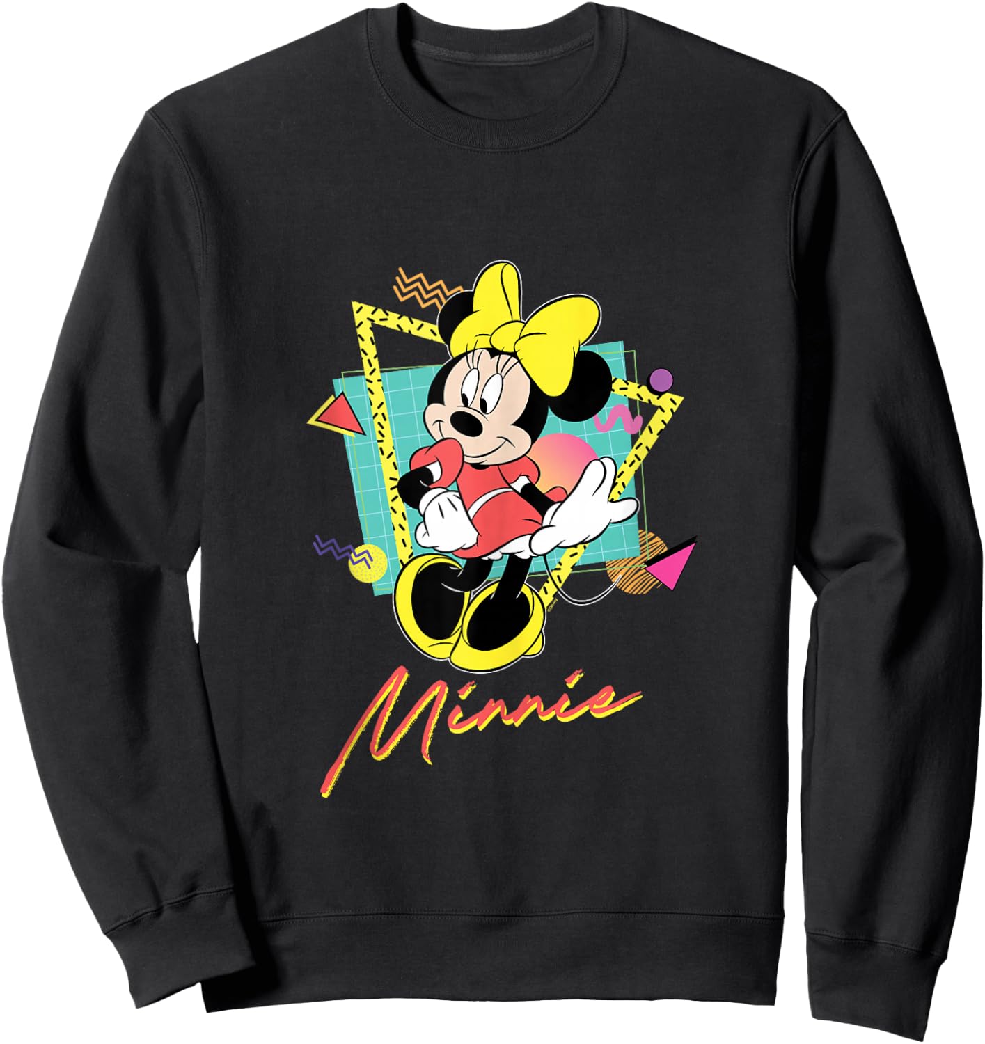 Disney Minnie Mouse Retro ’90s Couples Matching Valentine’s Sweatshirt - Sweatshirt | Black