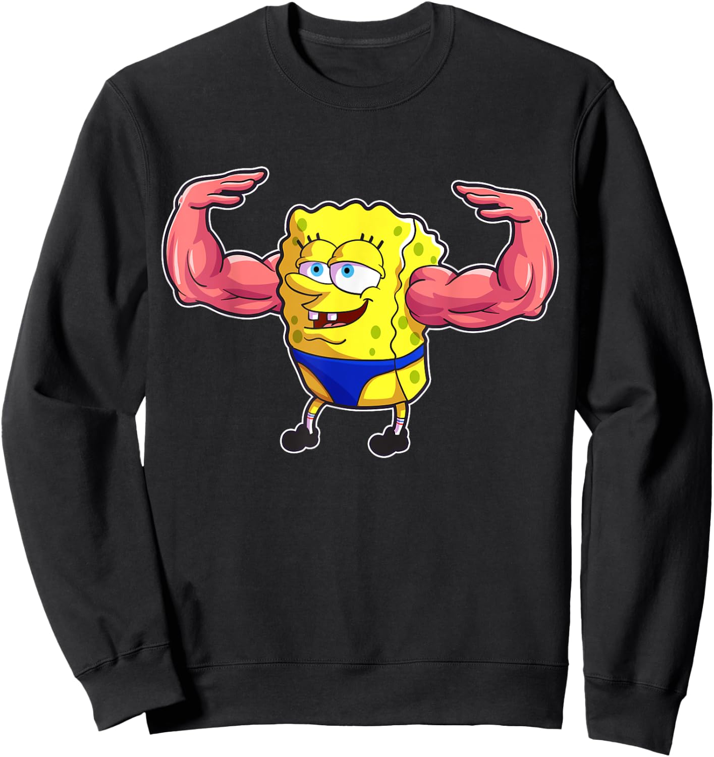 Mademark x SpongeBob SquarePants - SpongeBob MuscleBob SquarePants Sweatshirt - Sweatshirt | Black