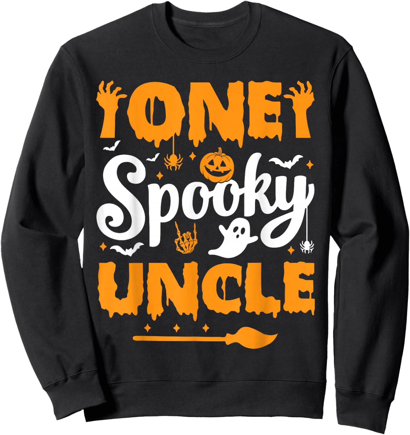 One Spooky Uncle Matching Family Halloween Costumes Sweatshirt - Sweatshirt | Black