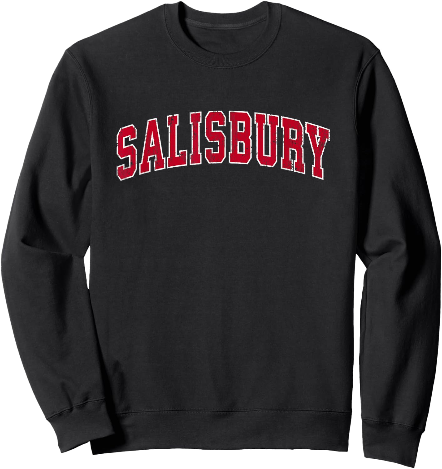 Salisbury Maryland MD Vintage Sports Design Red Design Sweatshirt - Sweatshirt | Black