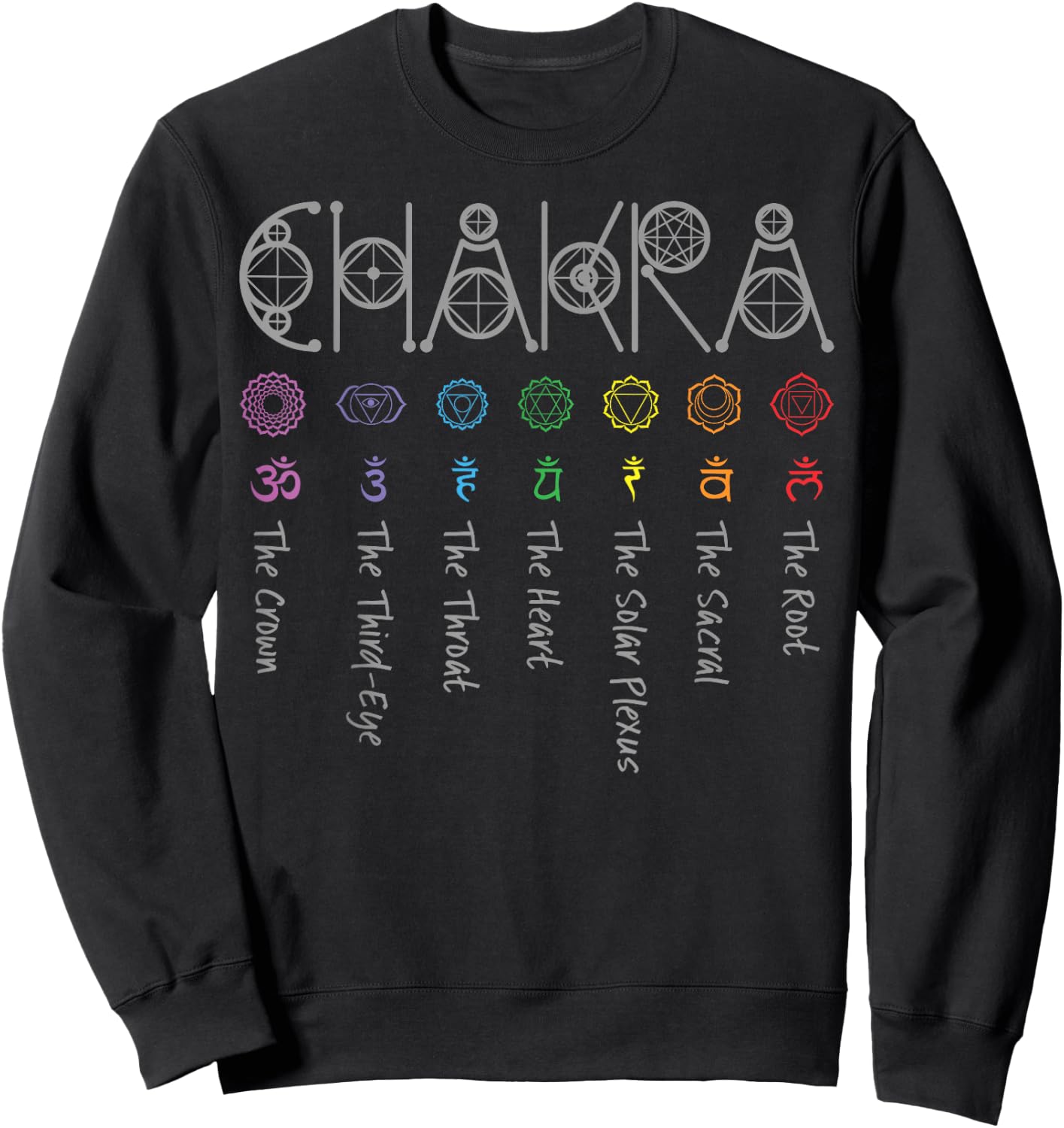 Chakra Yoga Sweatshirt - Sweatshirt | Black