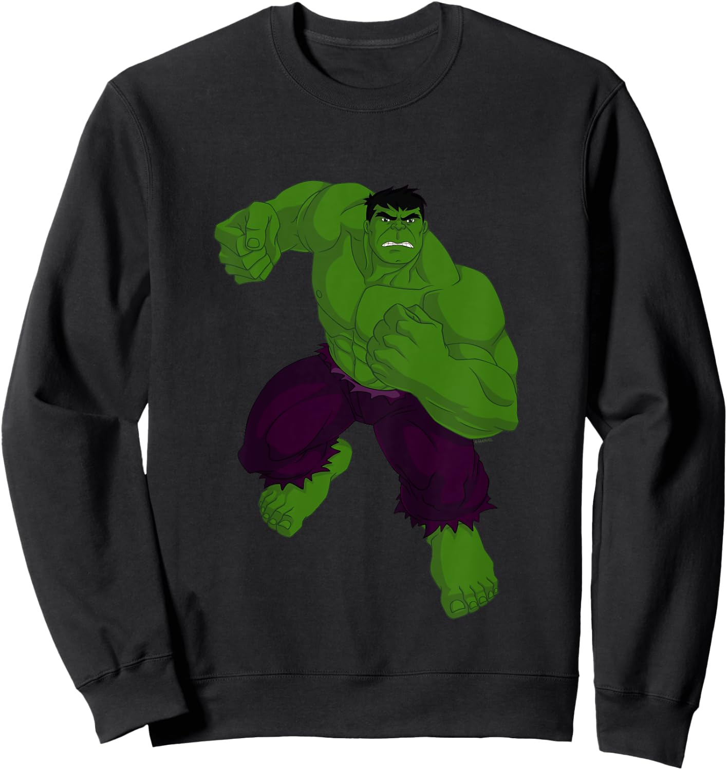 Kids Avengers Assemble Hulk Sweatshirt - Sweatshirt | Black