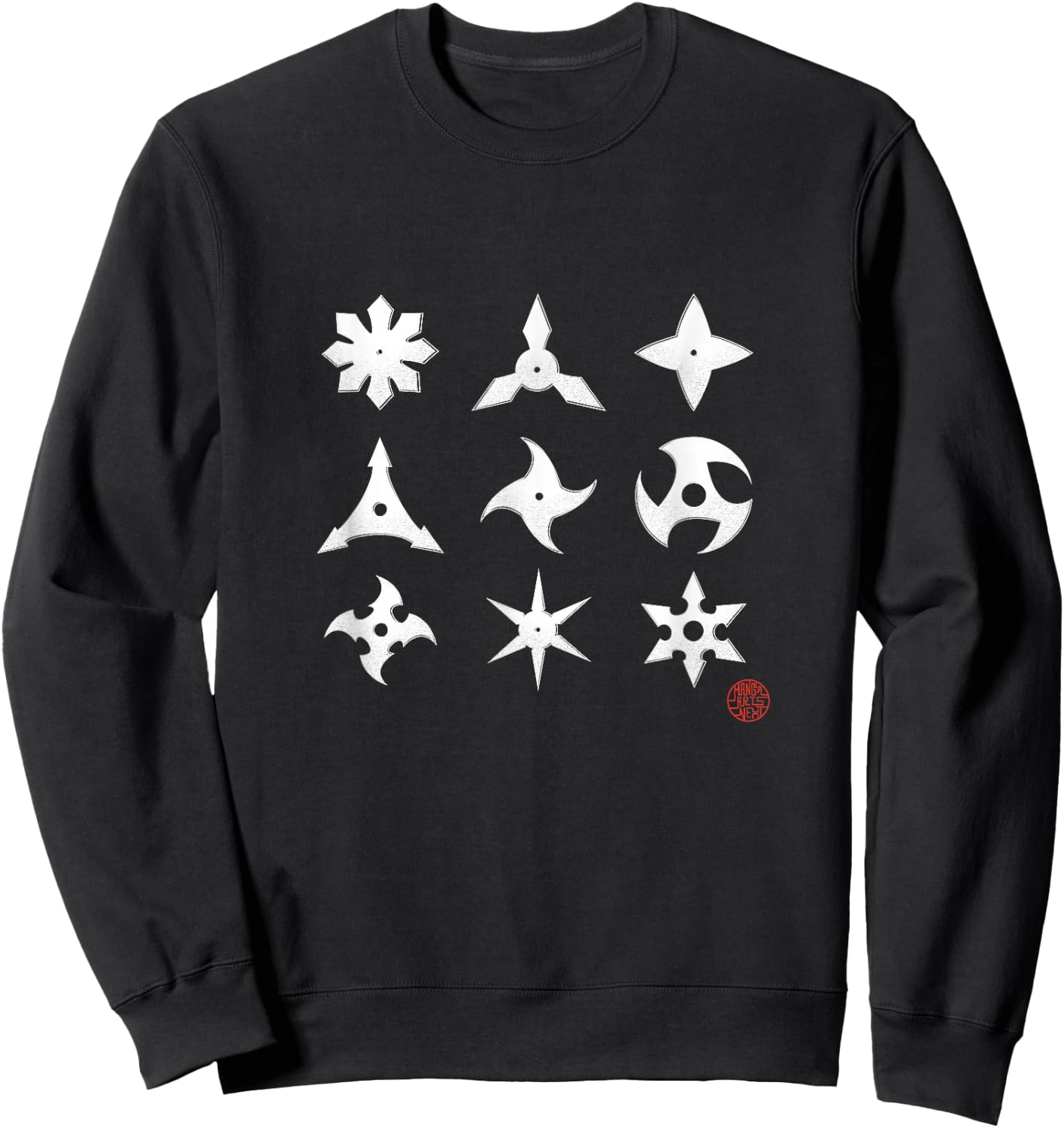 Shuriken Ninja Japan Manga Anime , Black, S Sweatshirt - Sweatshirt | Black