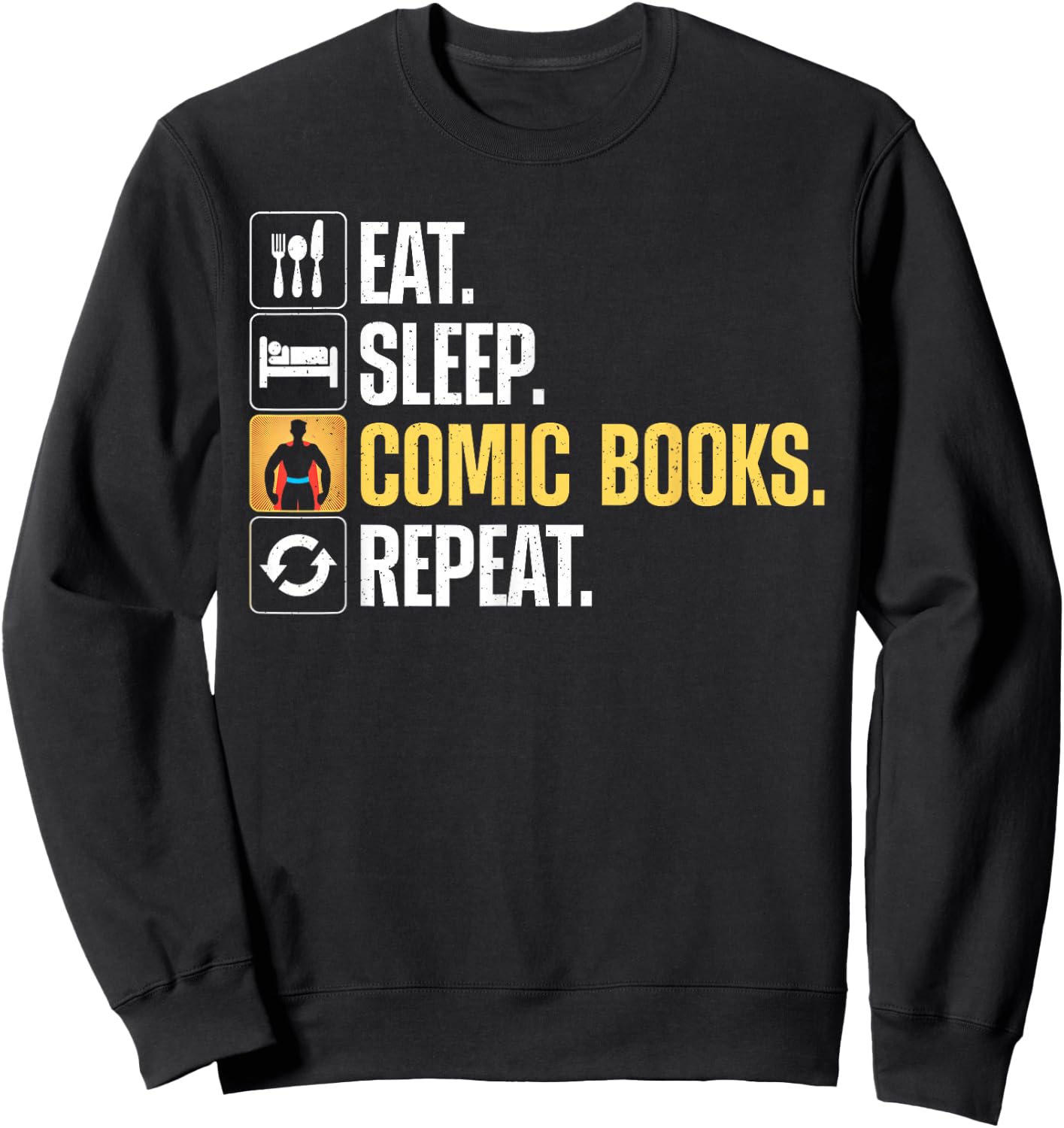 Cool Comic Books Art Women Comic Book Lover Comics Sweatshirt - Sweatshirt | Black