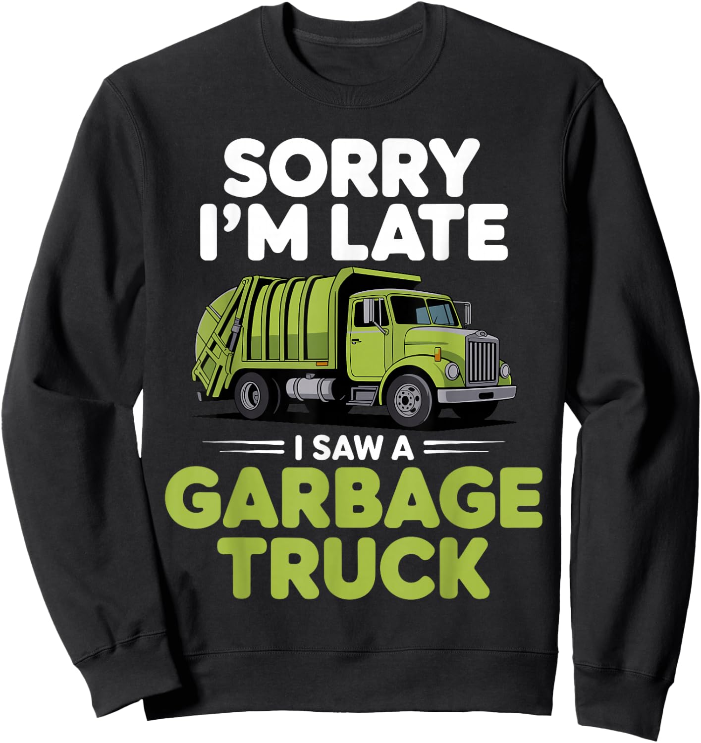 Garbage Truck Costume Women Kids Trash Garbage Man Sweatshirt - Sweatshirt | Black