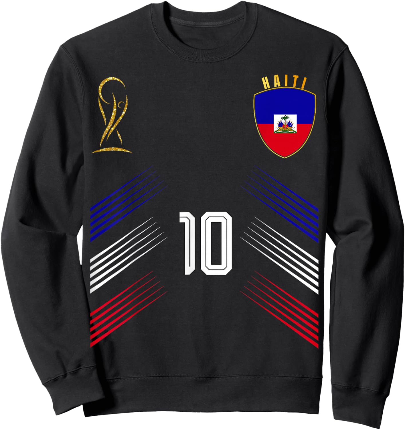 Haiti Flag Haitian Pride Lovers Retro Sweatshirt - Sweatshirt | Black