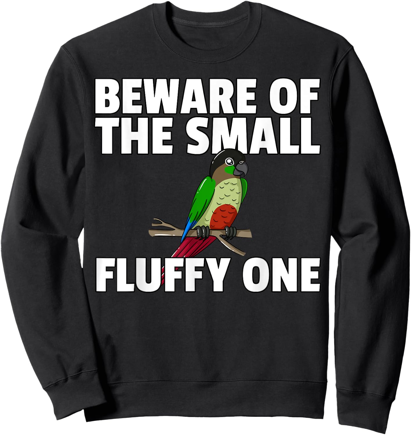 Green Cheek Conure Sweatshirt - Sweatshirt | Black