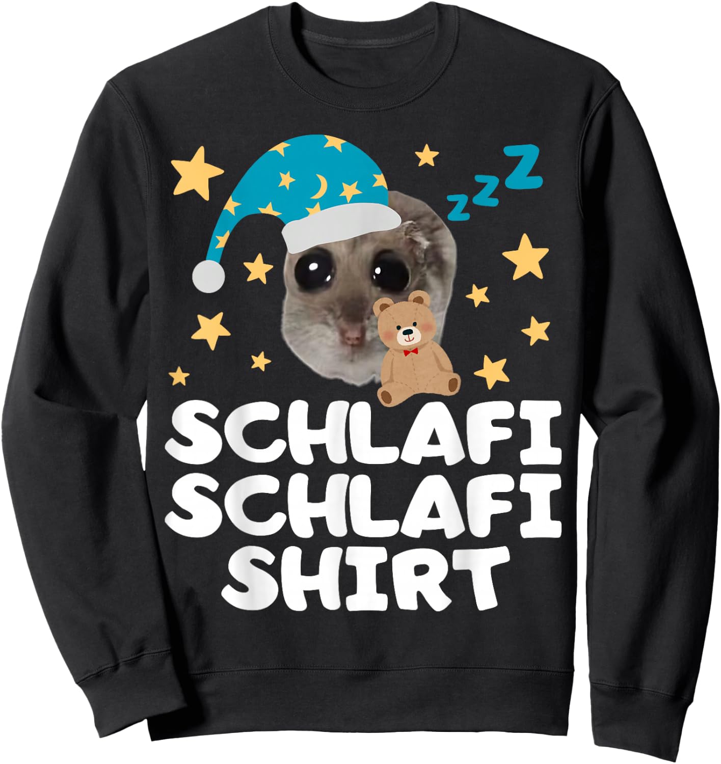 Hamsti Schlafi Sweatshirt - Sweatshirt | Black