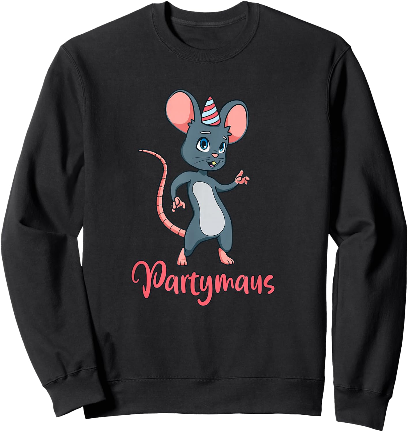 Party Mouse , black Sweatshirt - Sweatshirt | Black