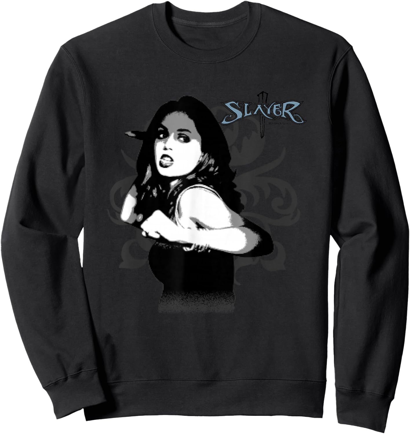 Buffy The Vampire Slayer Faith New Slayer Portrait , Blue, S Sweatshirt - Sweatshirt | Black