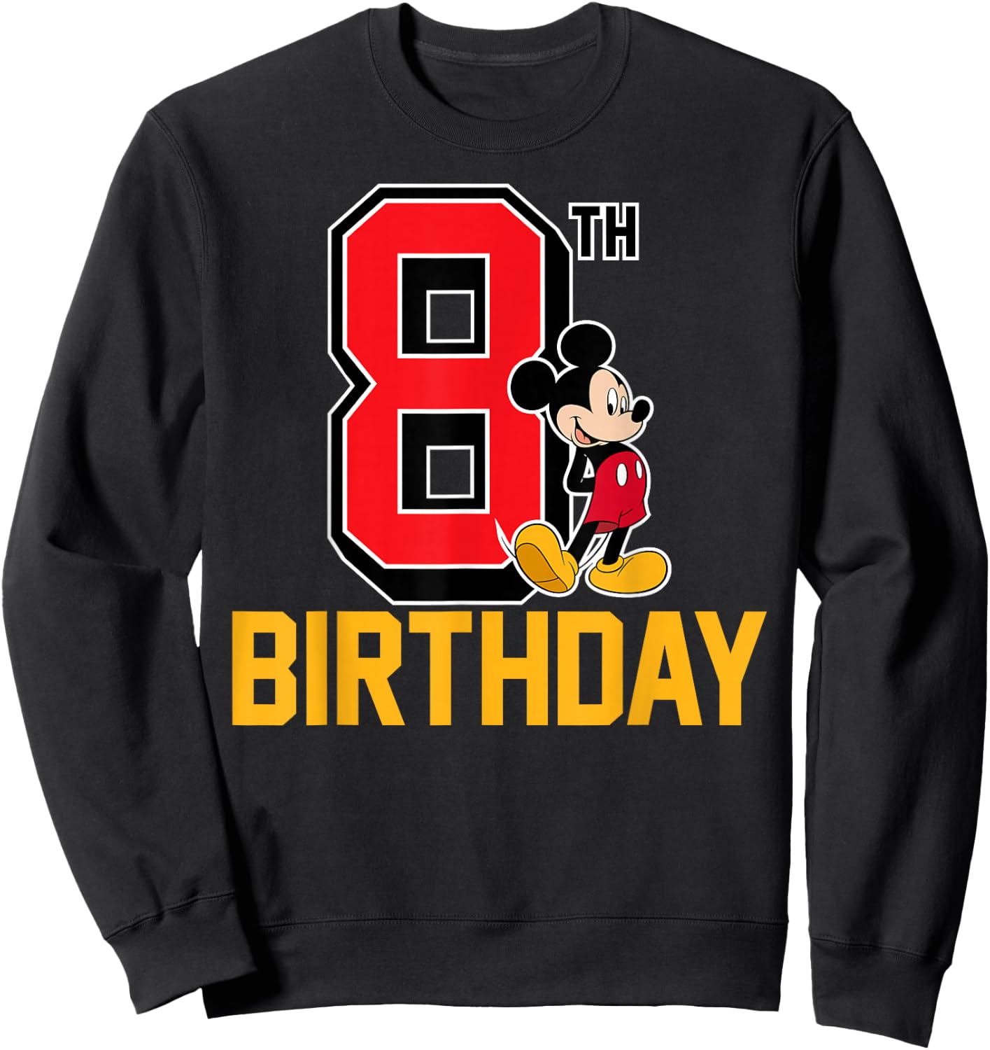 Disney - Mickey Mouse 8th Birthday Sweatshirt - Sweatshirt | Black