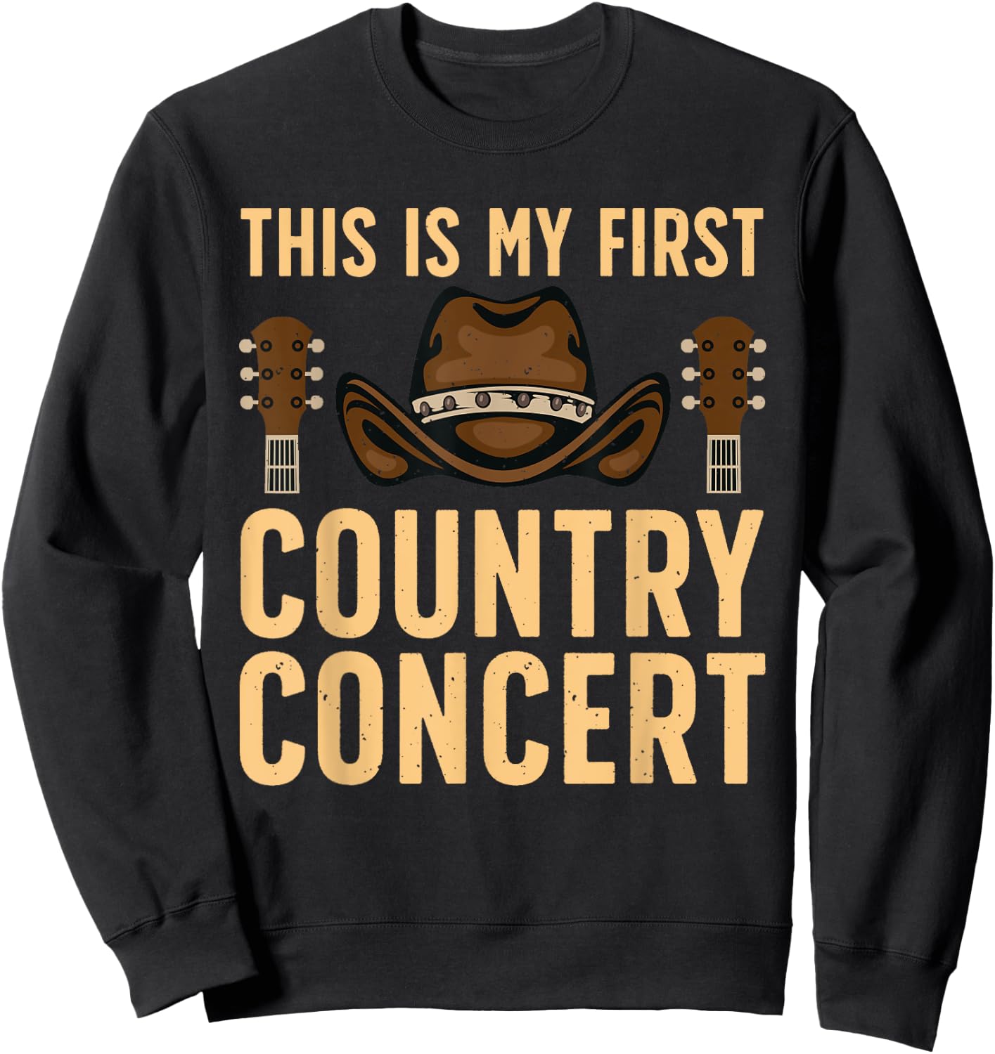 Cool Country Concert Art Women Country Music Lover Sweatshirt - Sweatshirt | Black