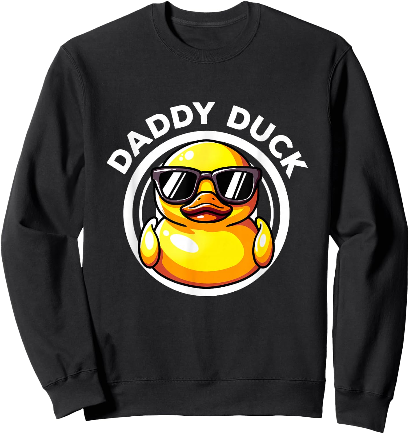 Daddy Duck Dad I Love Ducks Family Lover Funny Rubber Duck Sweatshirt - Sweatshirt | Black