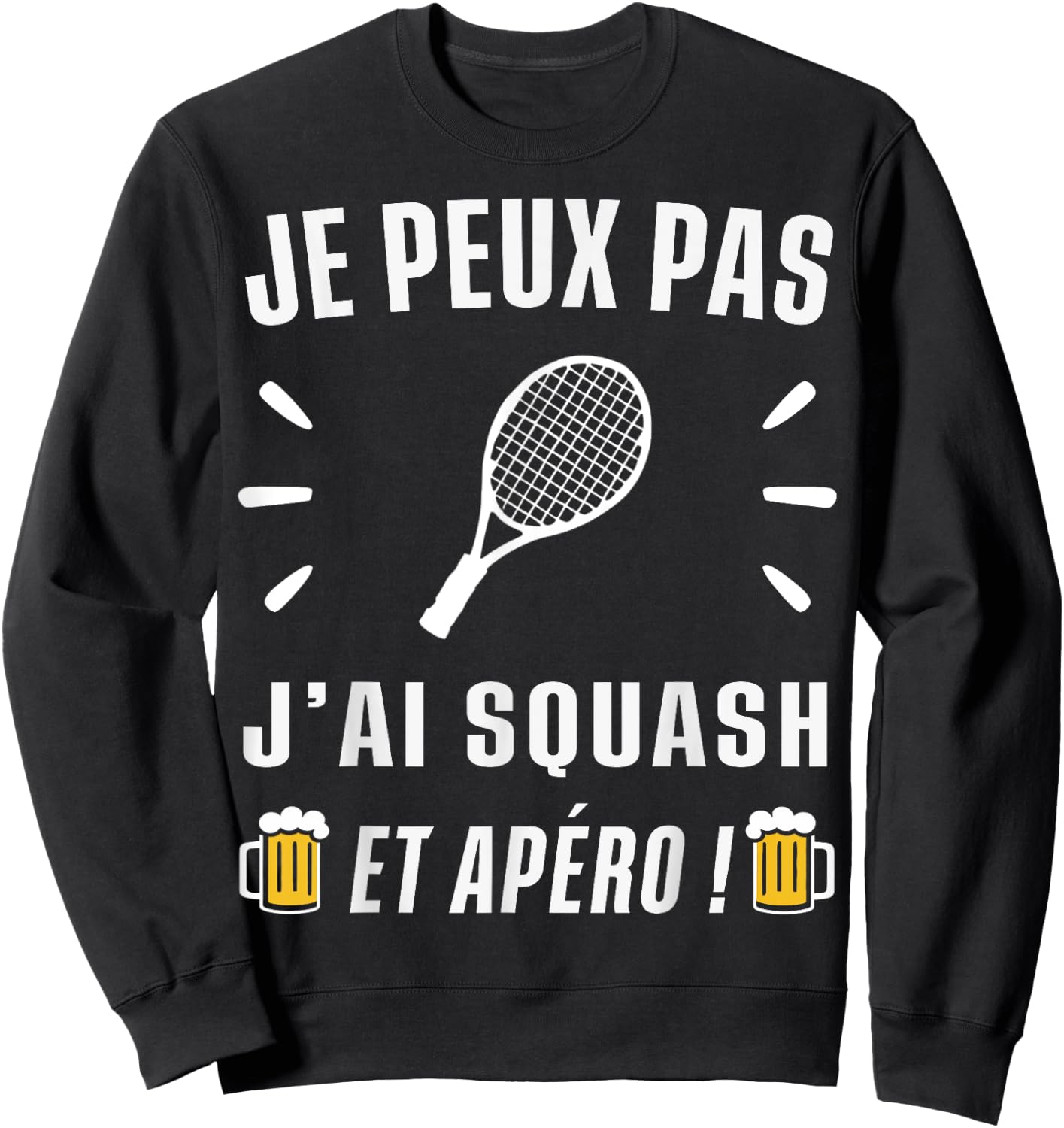 I Can't Have Squash , Black, S Sweatshirt - Sweatshirt | Black
