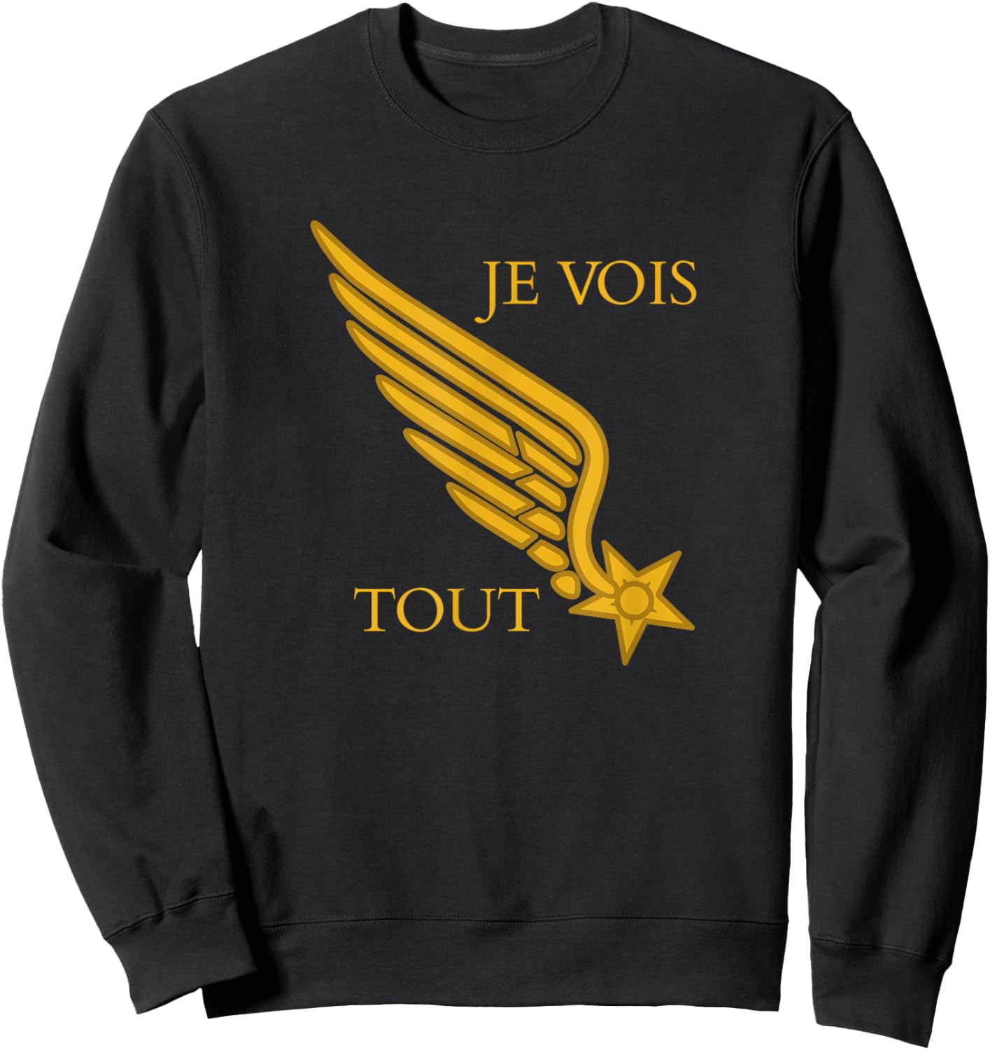 Lafayette Escadrille Pilot's Collar Insignia WW1 Sweatshirt - Sweatshirt | Black