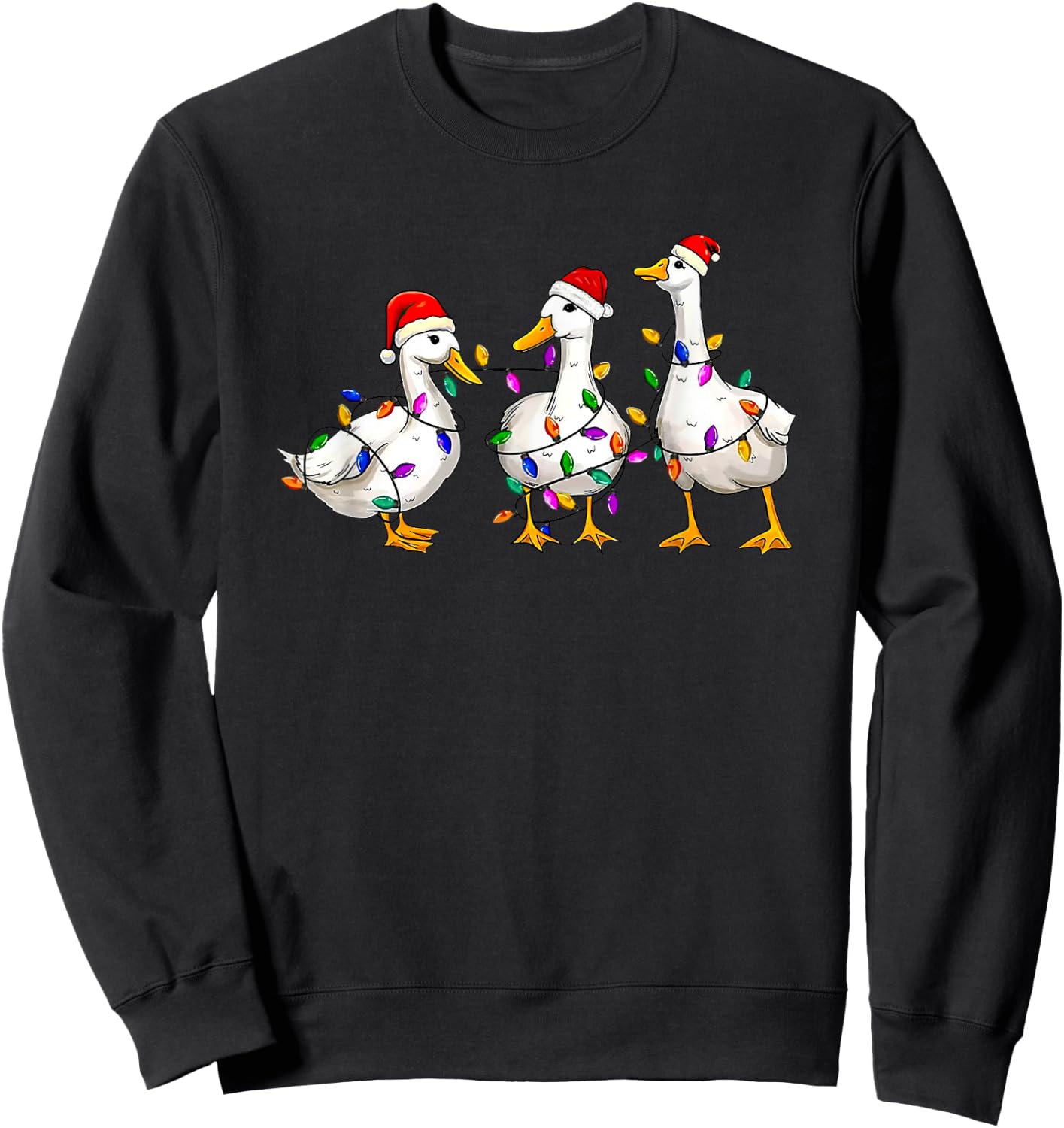 Christmas Duck Merry Christmas Sweatshirt - Sweatshirt | Black